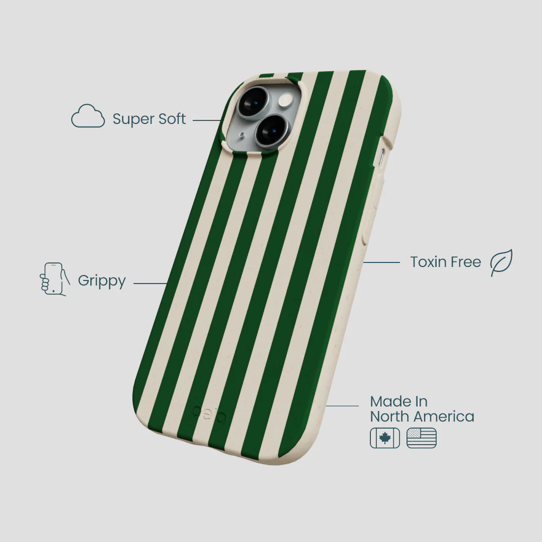 London Fog Evergreen Stripes iPhone 14 Case - Image 4