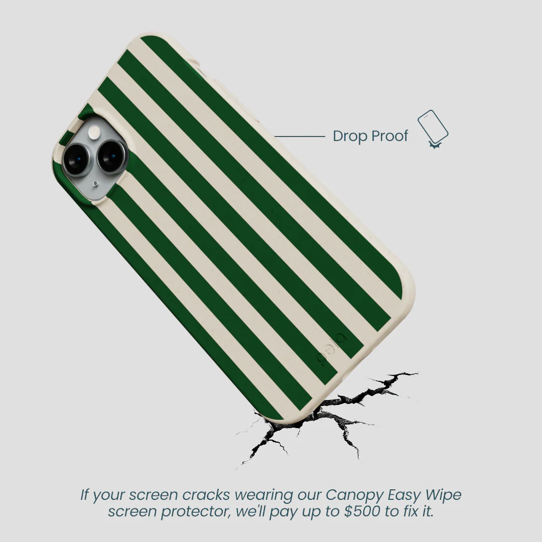 London Fog Evergreen Stripes iPhone 14 Plus Case - Image 5