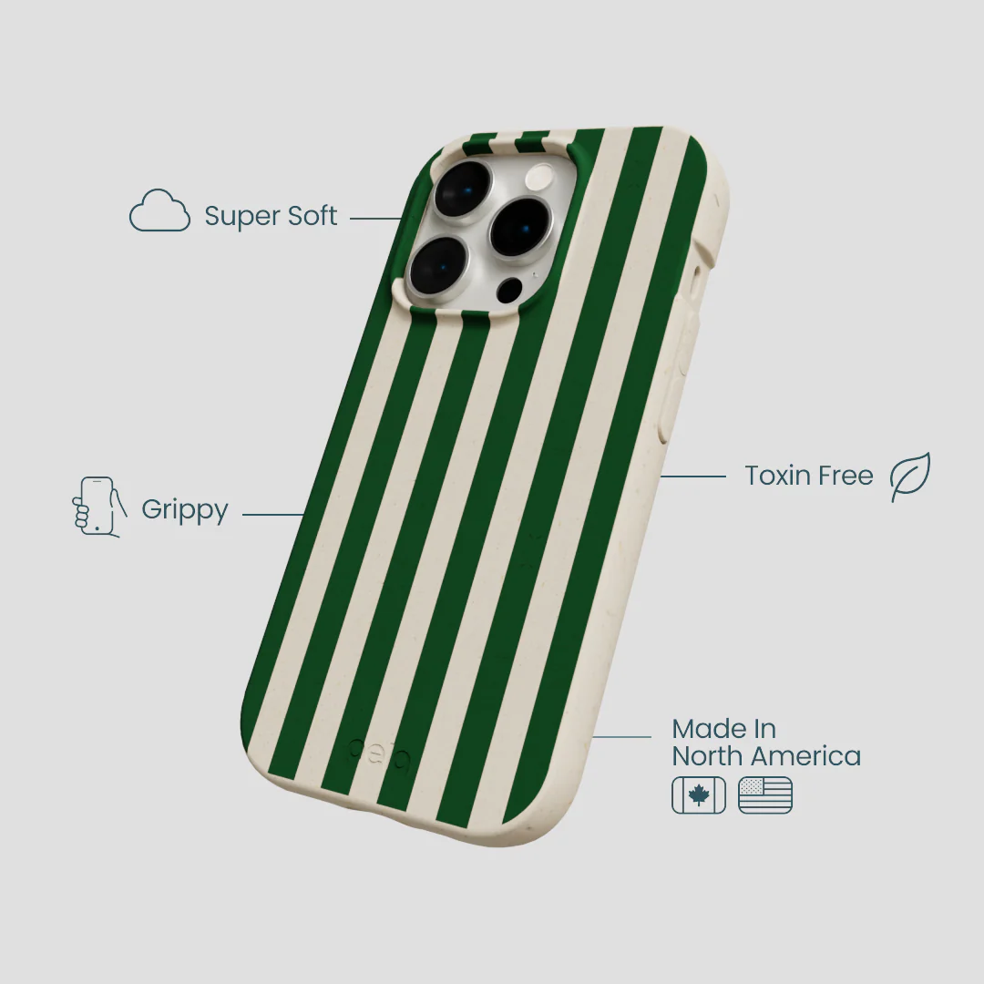 London Fog Evergreen Stripes iPhone 15 Pro Case - Image 4