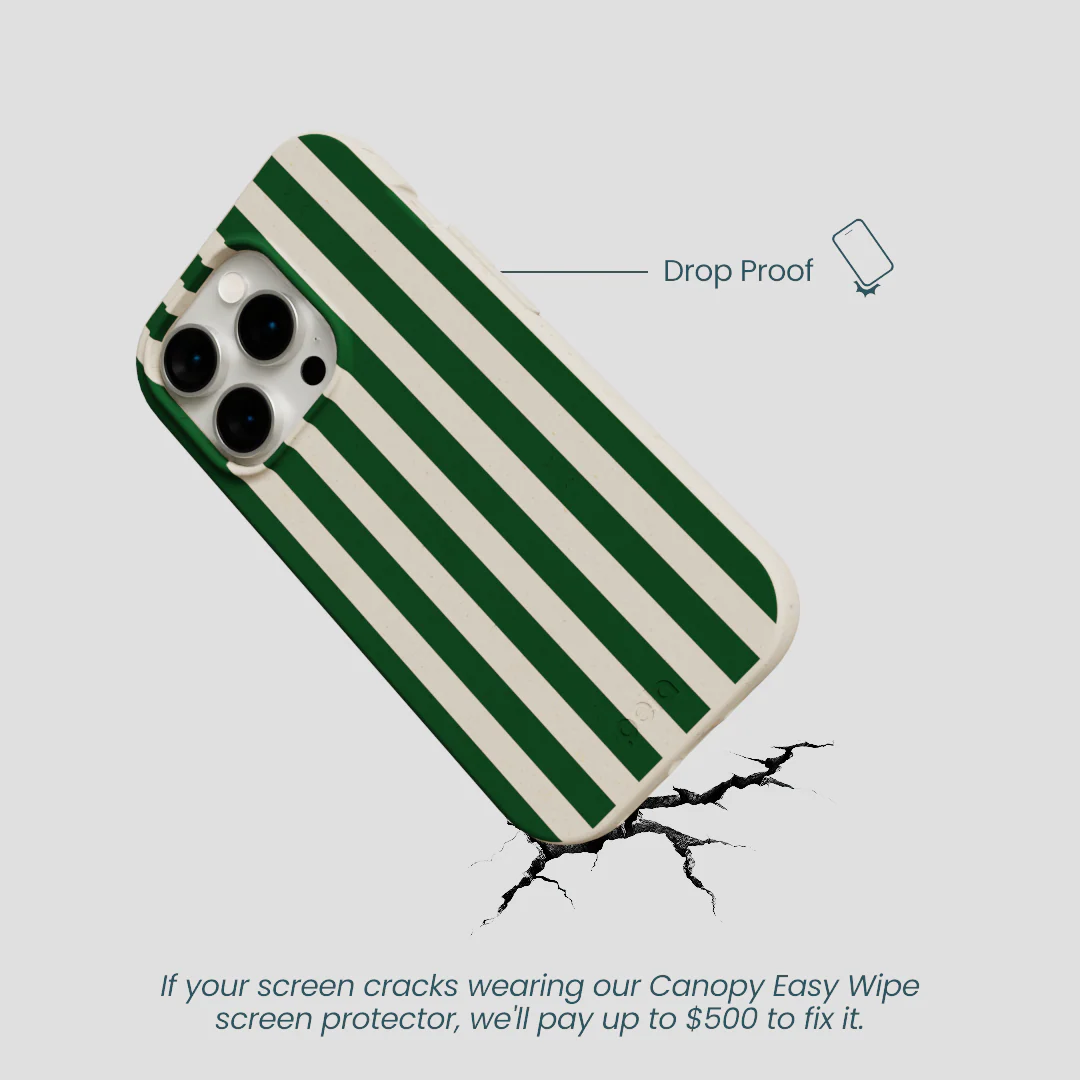 London Fog Evergreen Stripes iPhone 15 Pro Case - Image 5