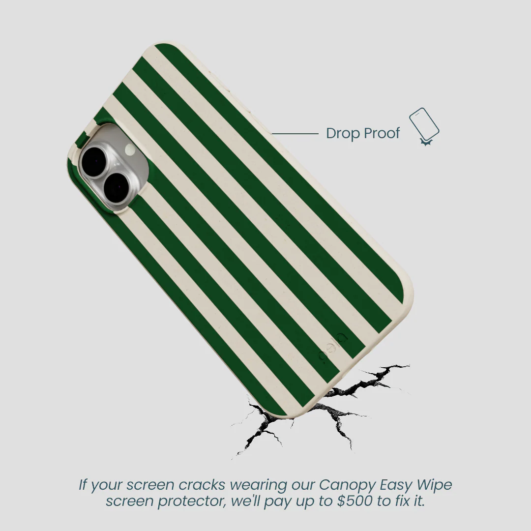 London Fog Evergreen Stripes iPhone 16 Plus Case - Image 5