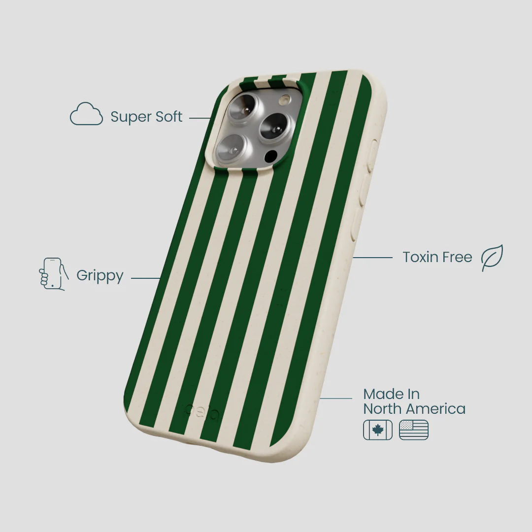 London Fog Evergreen Stripes iPhone 16 Pro Case - Image 4