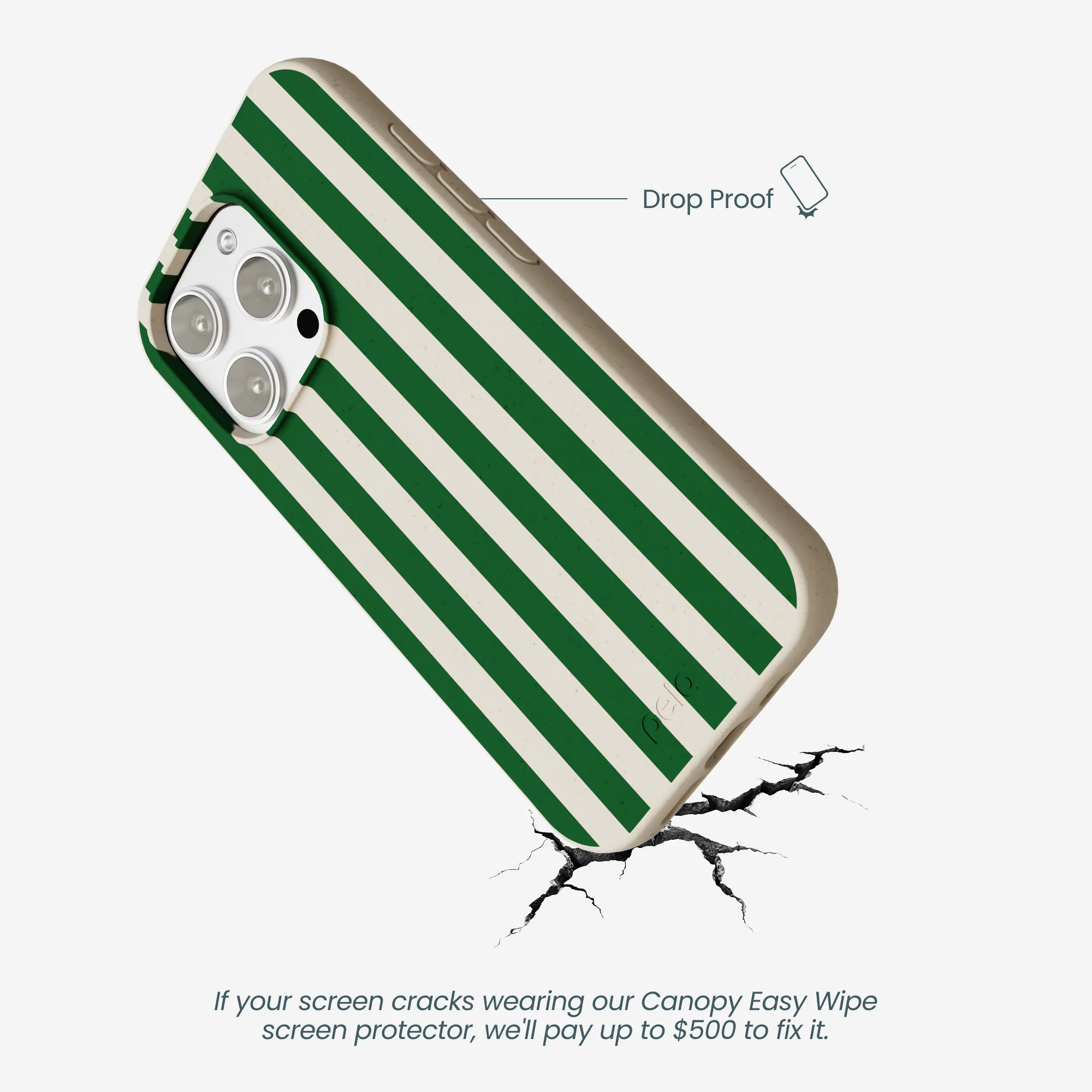 London Fog Evergreen Stripes iPhone 16 Pro Max Case - Image 5