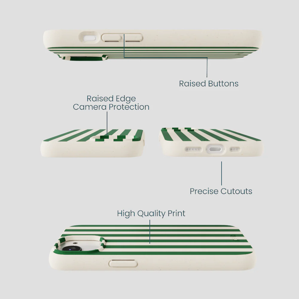 London Fog Evergreen Stripes iPhone 16e/17e Case - Image 3