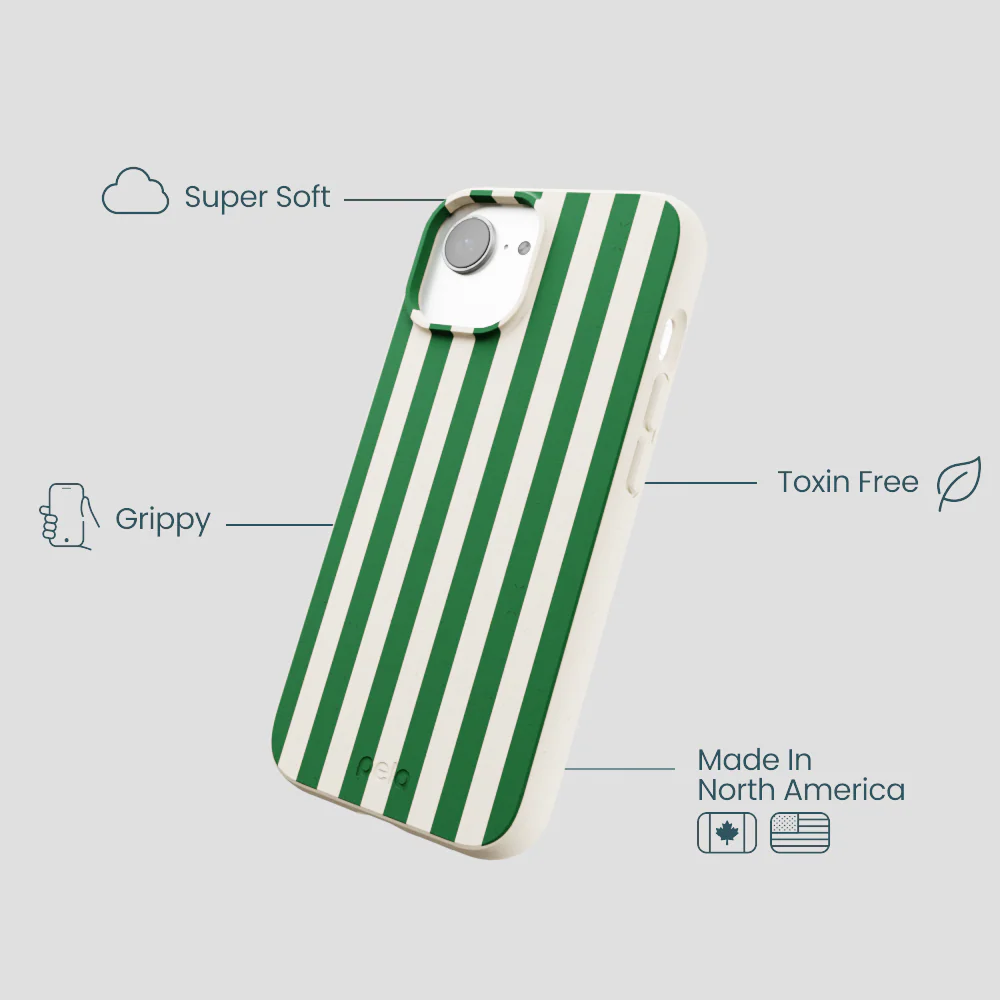 London Fog Evergreen Stripes iPhone 16e/17e Case - Image 4