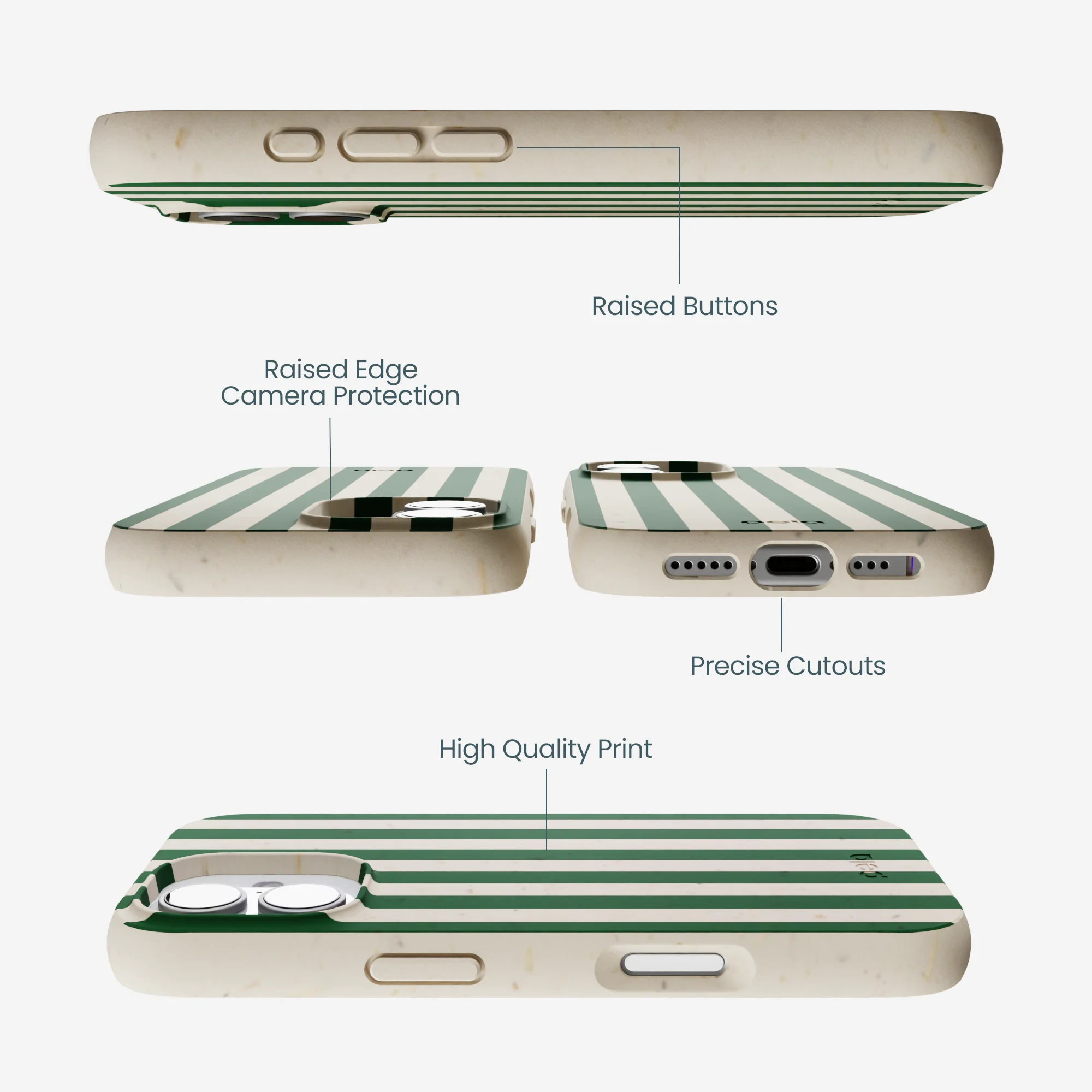 London Fog Evergreen Stripes iPhone 17 Case - Image 3
