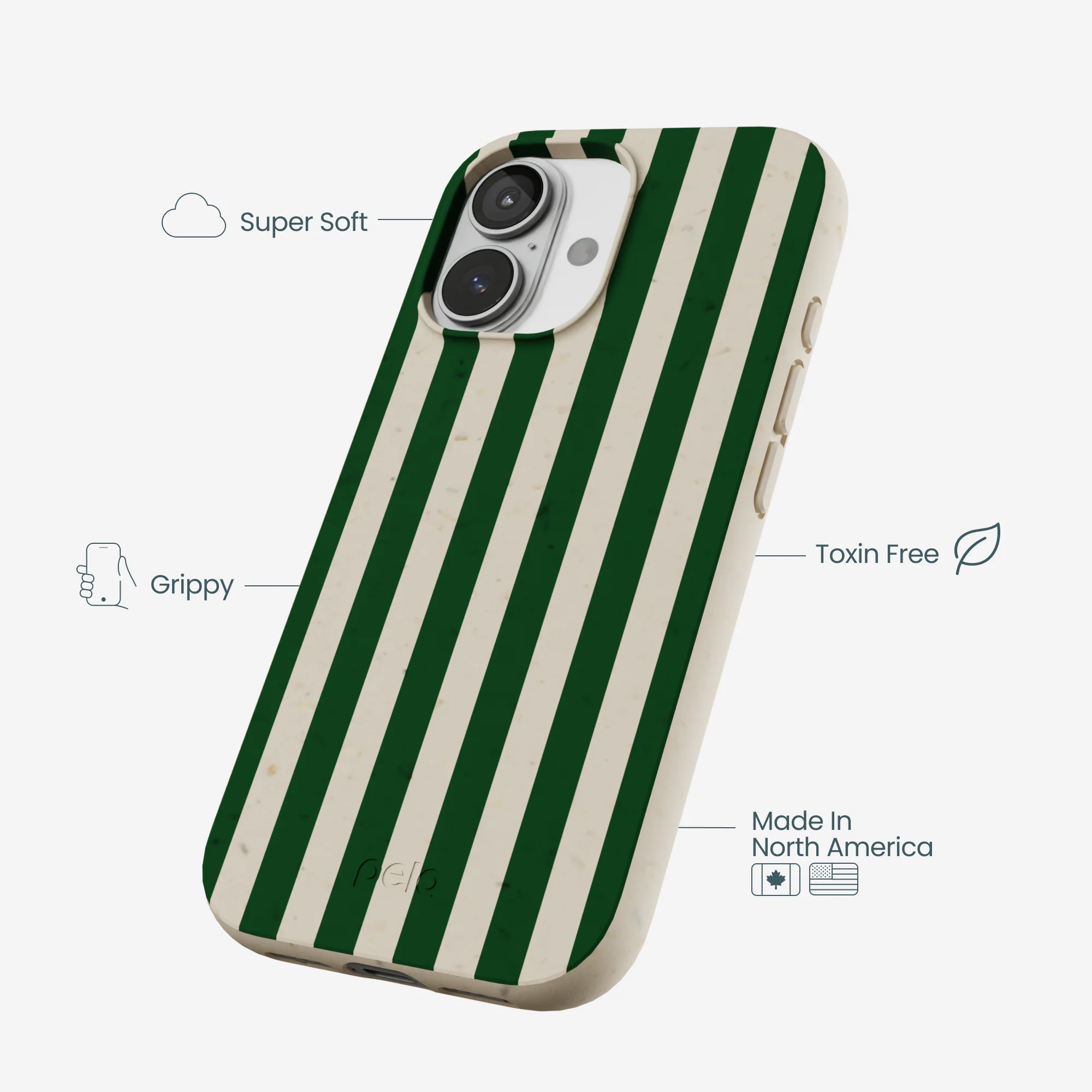 London Fog Evergreen Stripes iPhone 17 Case - Image 4