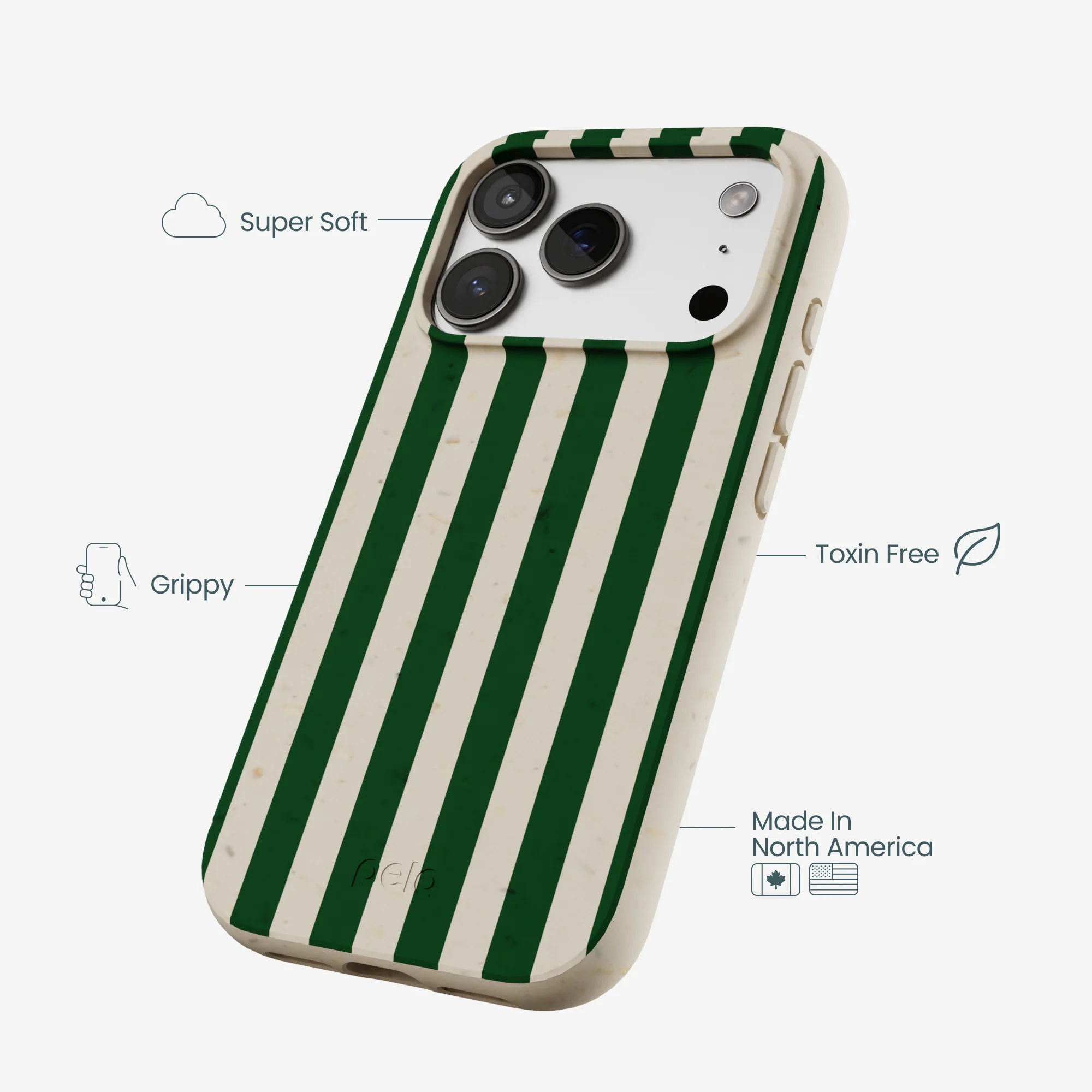 London Fog Evergreen Stripes iPhone 17 Pro Case - Image 4