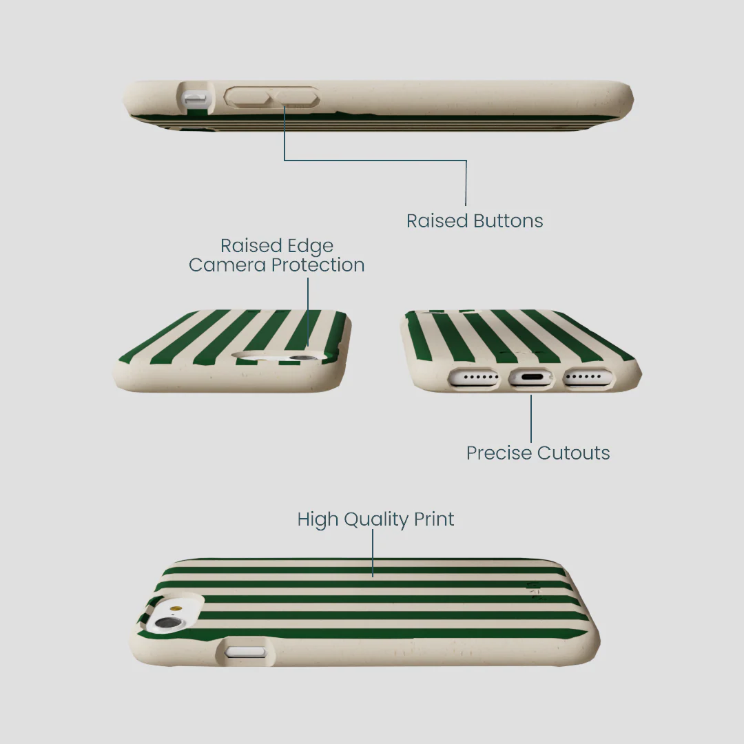 London Fog Evergreen Stripes iPhone 6/6s/7/8/SE Case - Image 3