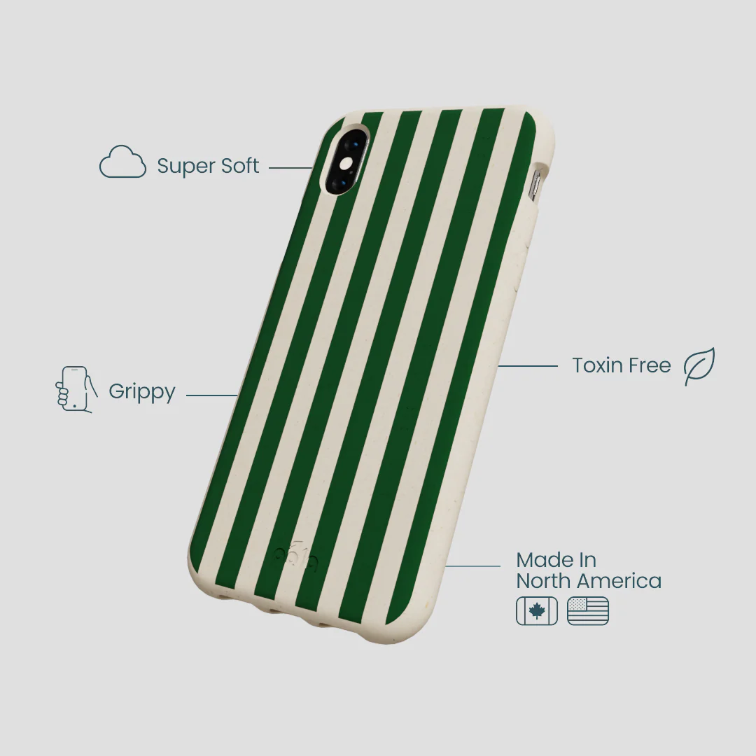 London Fog Evergreen Stripes iPhone XR Case - Image 4