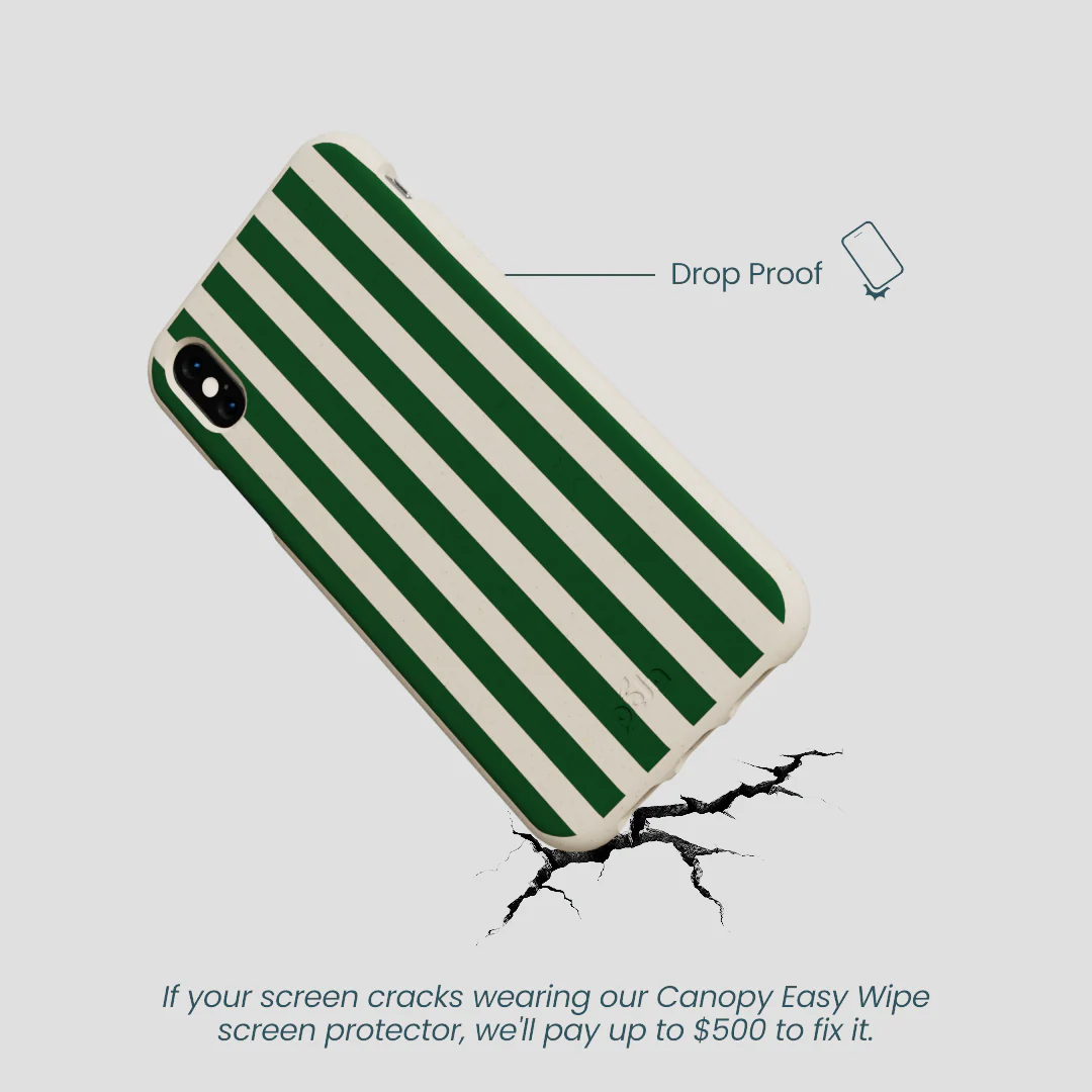 London Fog Evergreen Stripes iPhone XR Case - Image 5