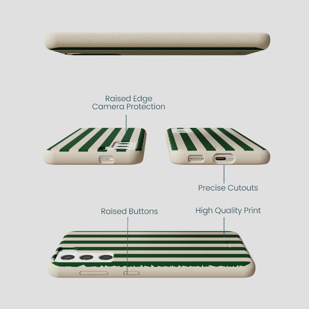 London Fog Evergreen Stripes Samsung Galaxy S21 Case - Image 2