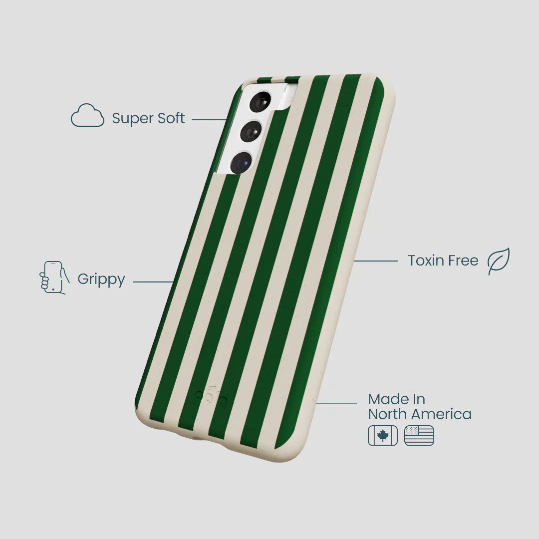London Fog Evergreen Stripes Samsung Galaxy S21 Case - Image 3