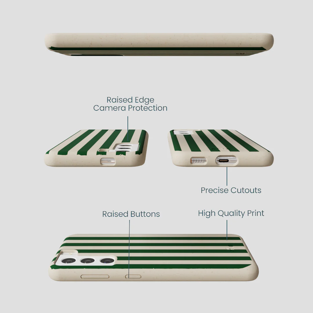 London Fog Evergreen Stripes Samsung Galaxy S22 Case - Image 2