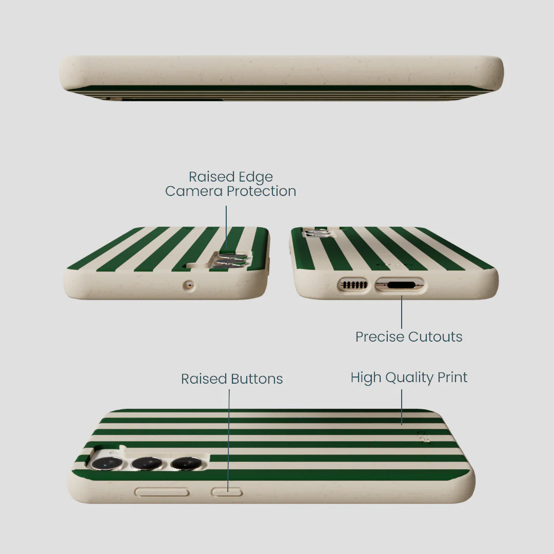 London Fog Evergreen Stripes Samsung Galaxy S23+(Plus) Case - Image 2