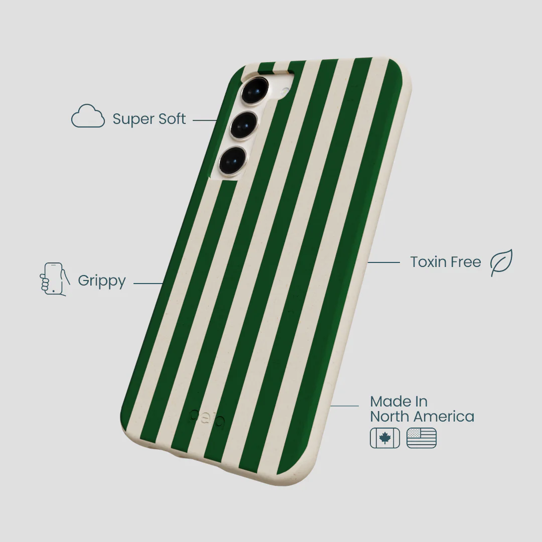 London Fog Evergreen Stripes Samsung Galaxy S23+(Plus) Case - Image 3