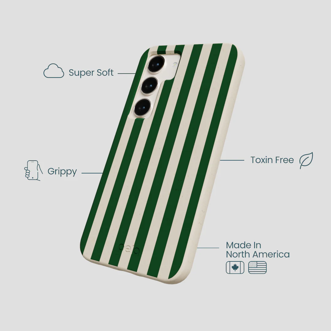 London Fog Evergreen Stripes Samsung Galaxy S24 Case - Image 3