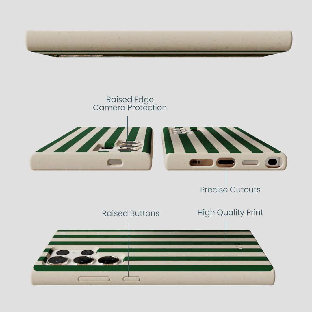 London Fog Evergreen Stripes Samsung Galaxy S24 Ultra Case - Image 2