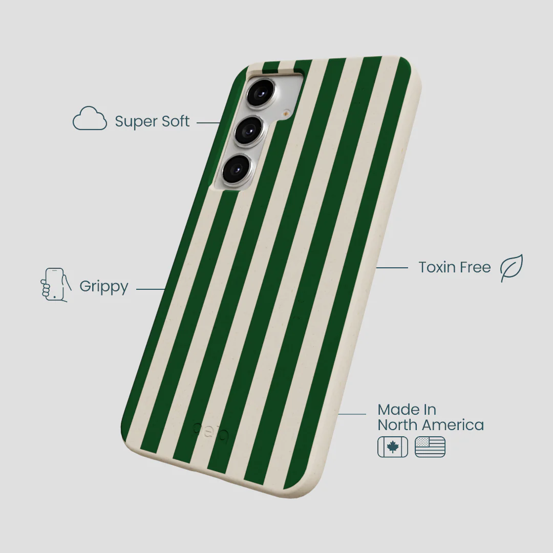 London Fog Evergreen Stripes Samsung Galaxy S25+(Plus) Case - Image 3