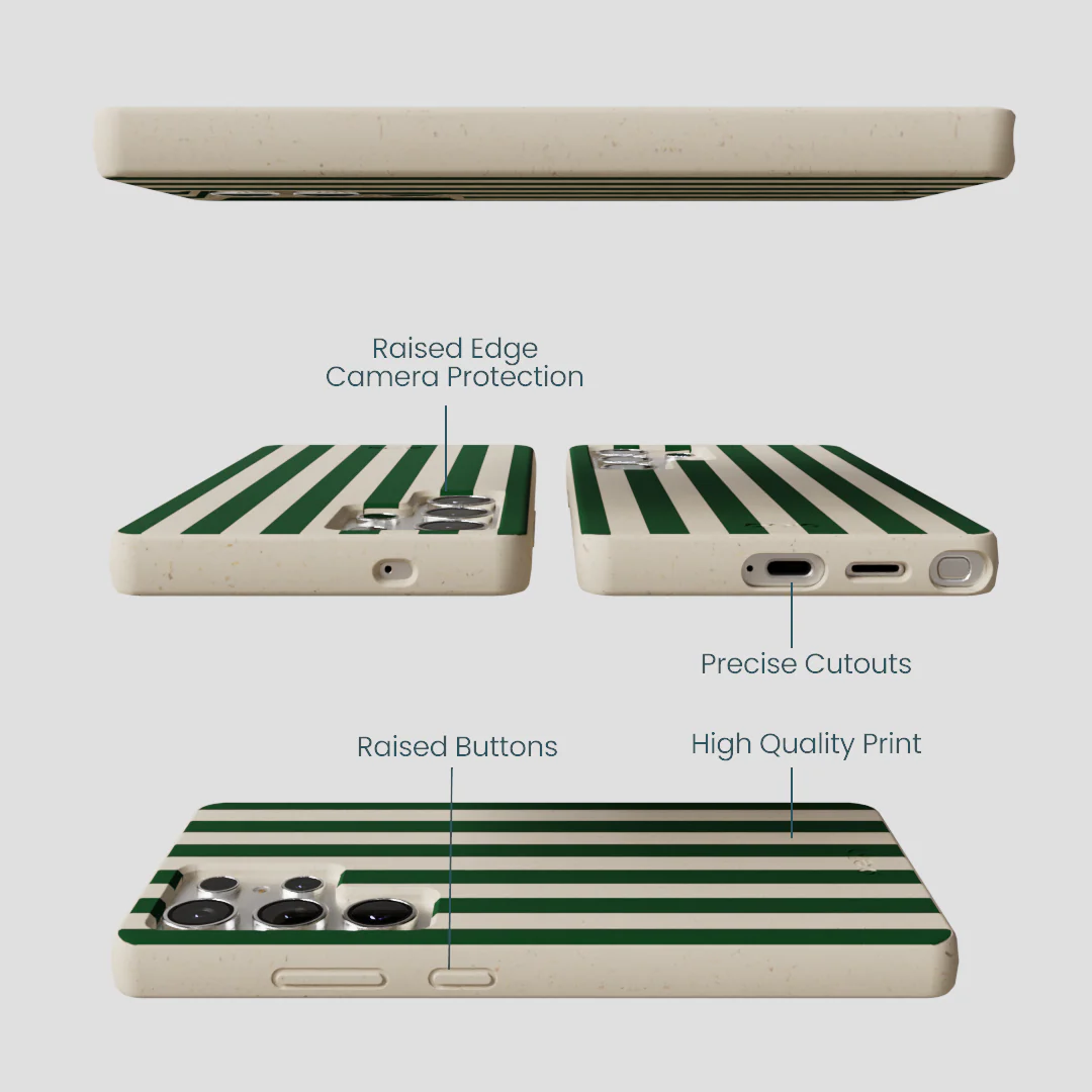 London Fog Evergreen Stripes Samsung Galaxy S25 Ultra Case - Image 2