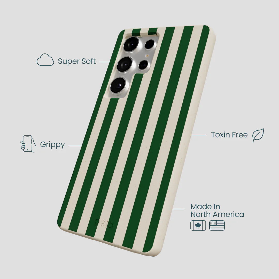 London Fog Evergreen Stripes Samsung Galaxy S25 Ultra Case - Image 3