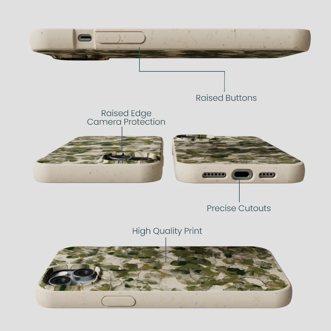 London Fog Foliage Camo iPhone 15 Plus Case - Image 3