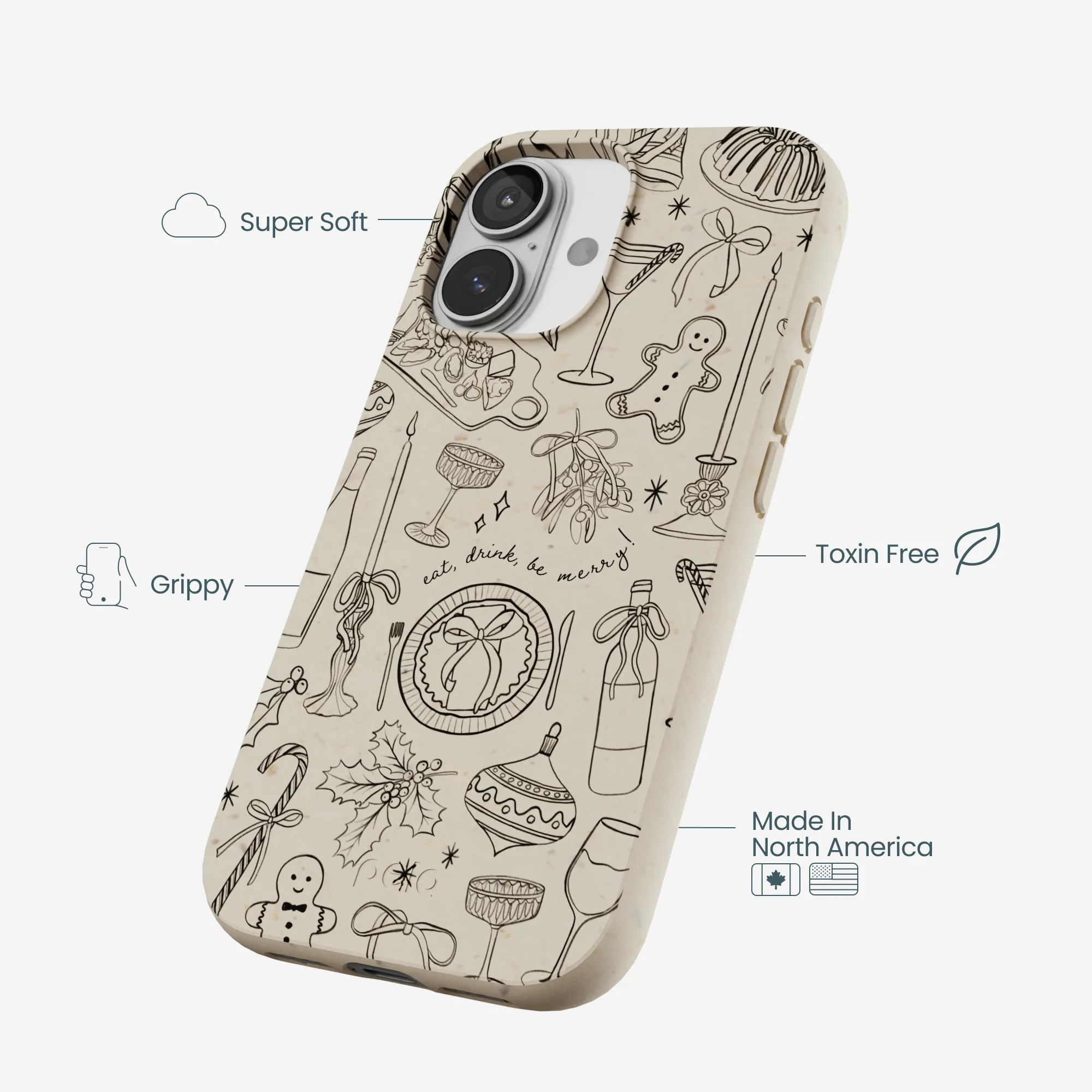 London Fog Holiday Dinner Party iPhone 17 Case - Image 4