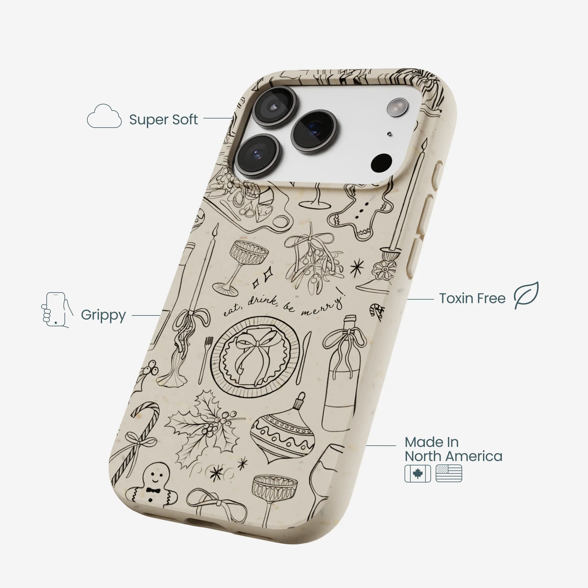 London Fog Holiday Dinner Party iPhone 17 Pro Case - Image 4