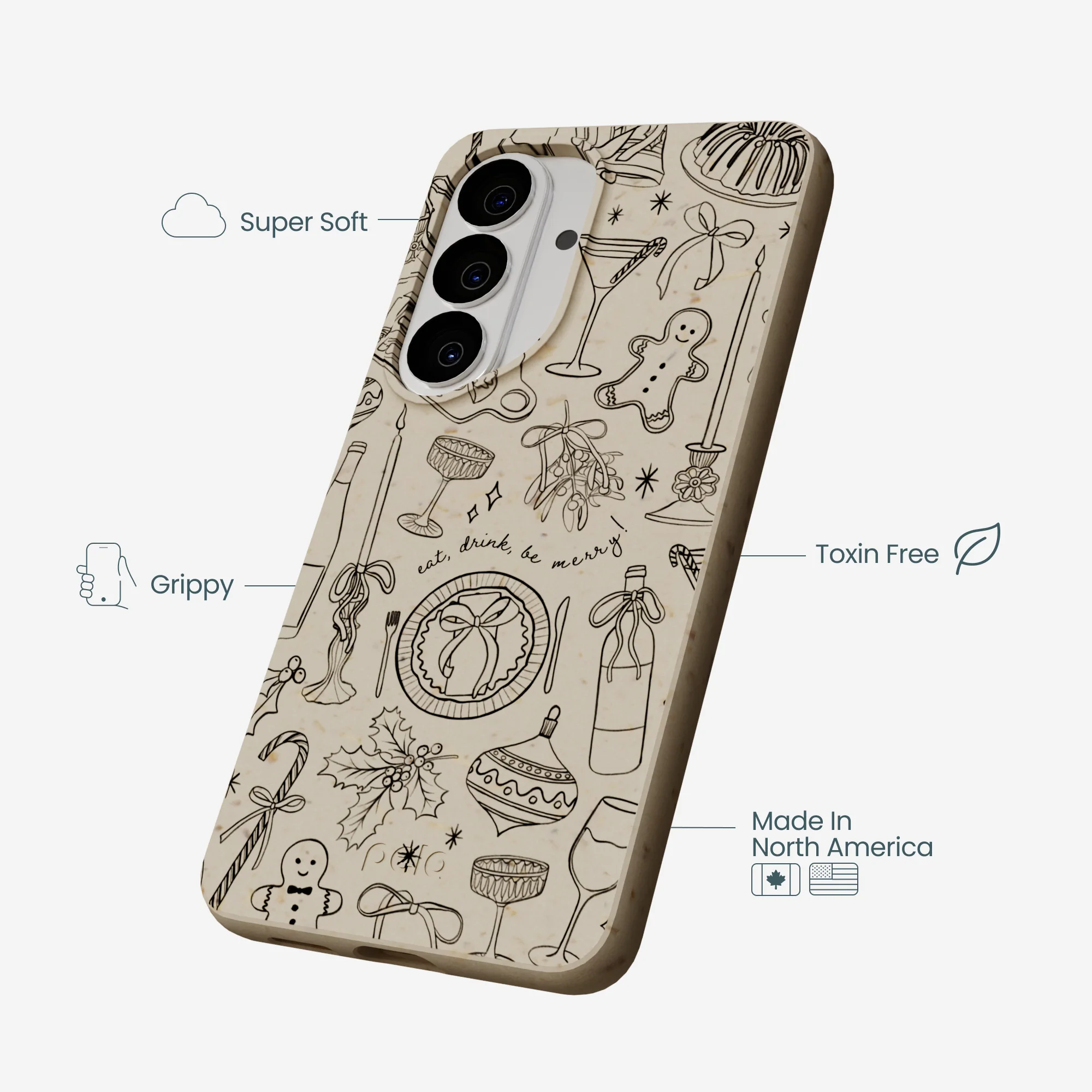 London Fog Holiday Dinner Party Samsung Galaxy S26 Case - Image 4