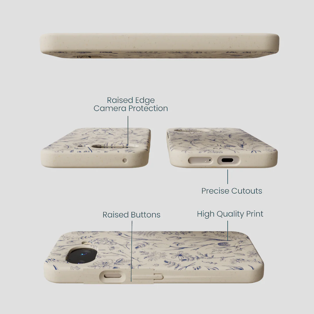 London Fog Indigo Bouquet Google Pixel 9a Case - Image 3