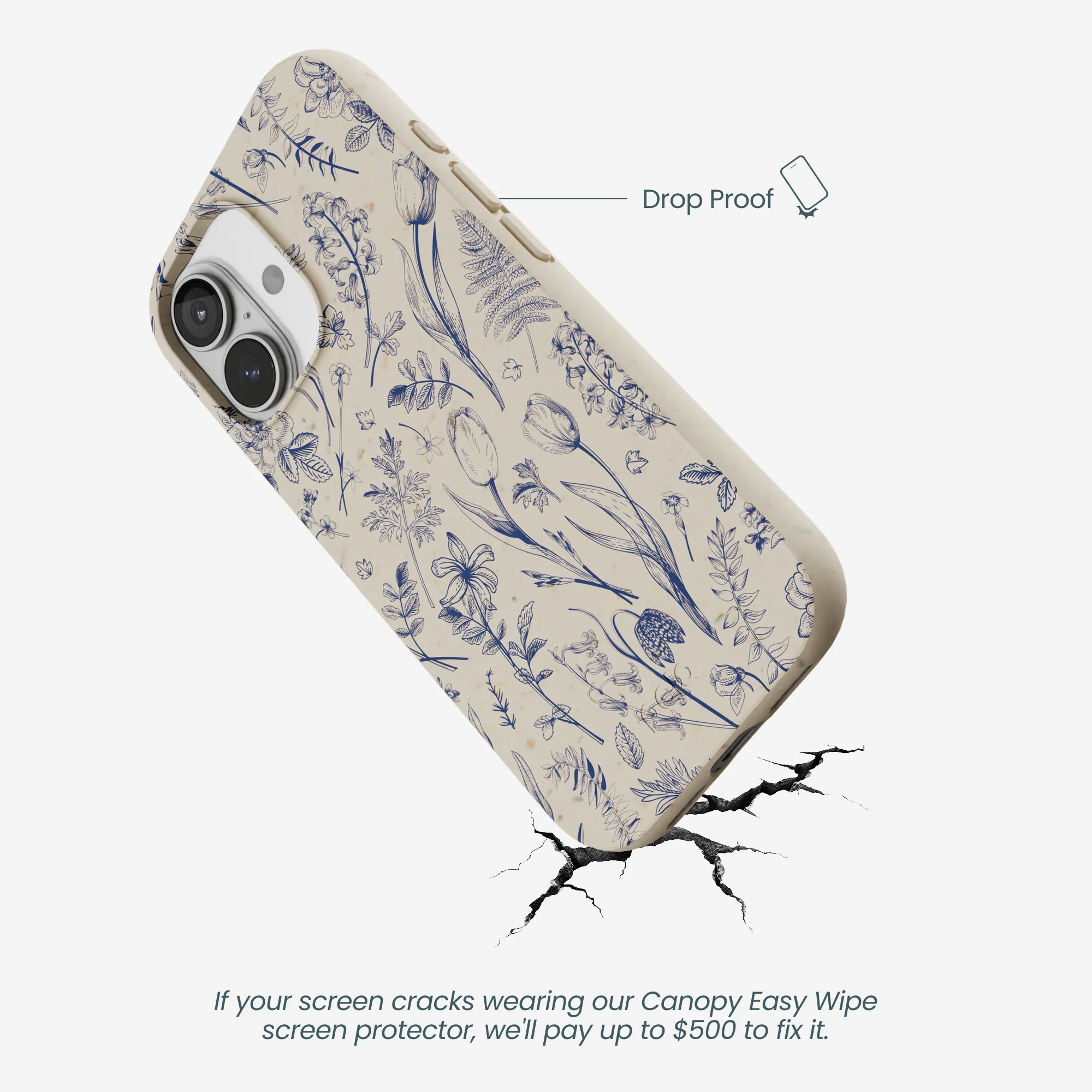 London Fog Indigo Bouquet iPhone 17 Case - Image 5