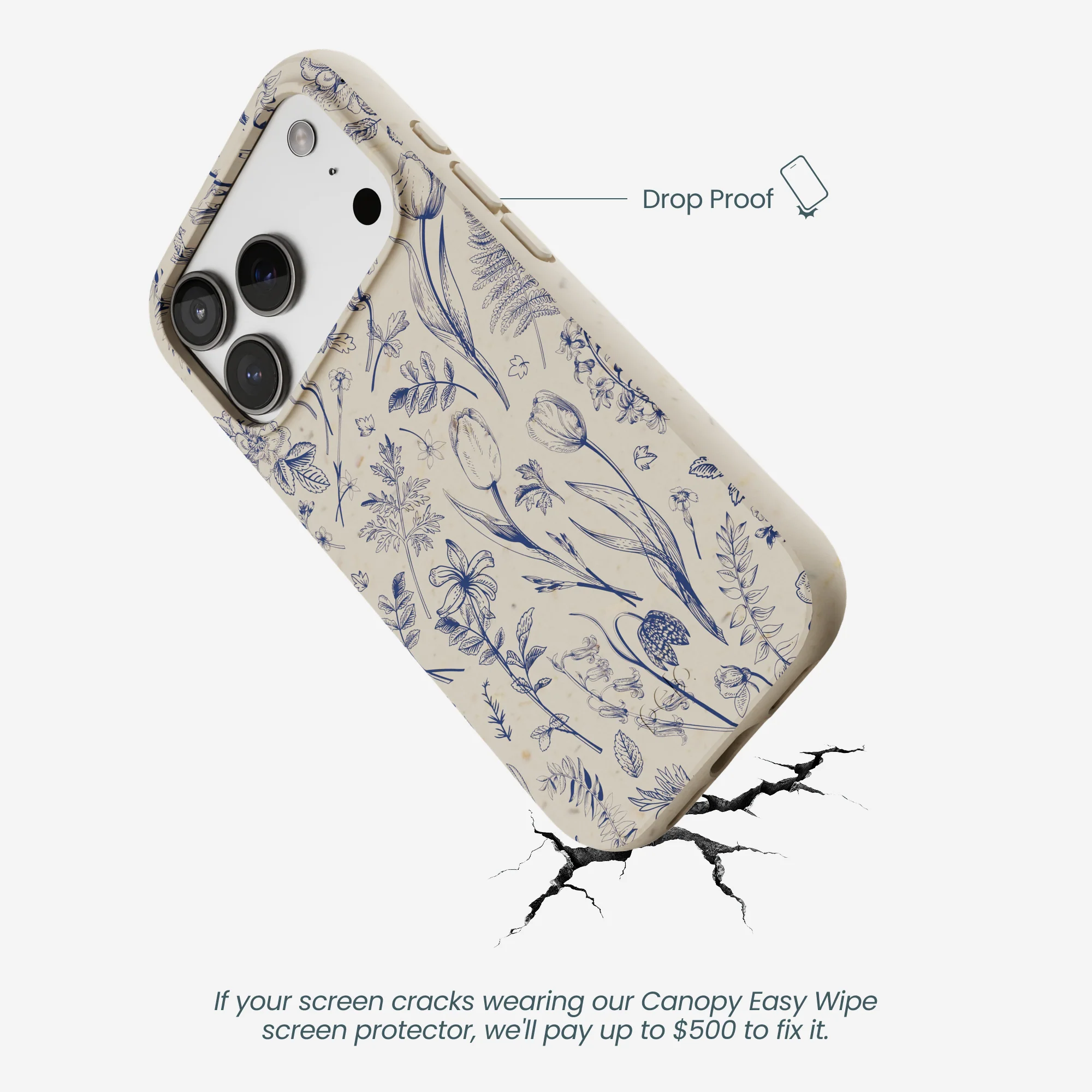 London Fog Indigo Bouquet iPhone 17 Pro Case - Image 5