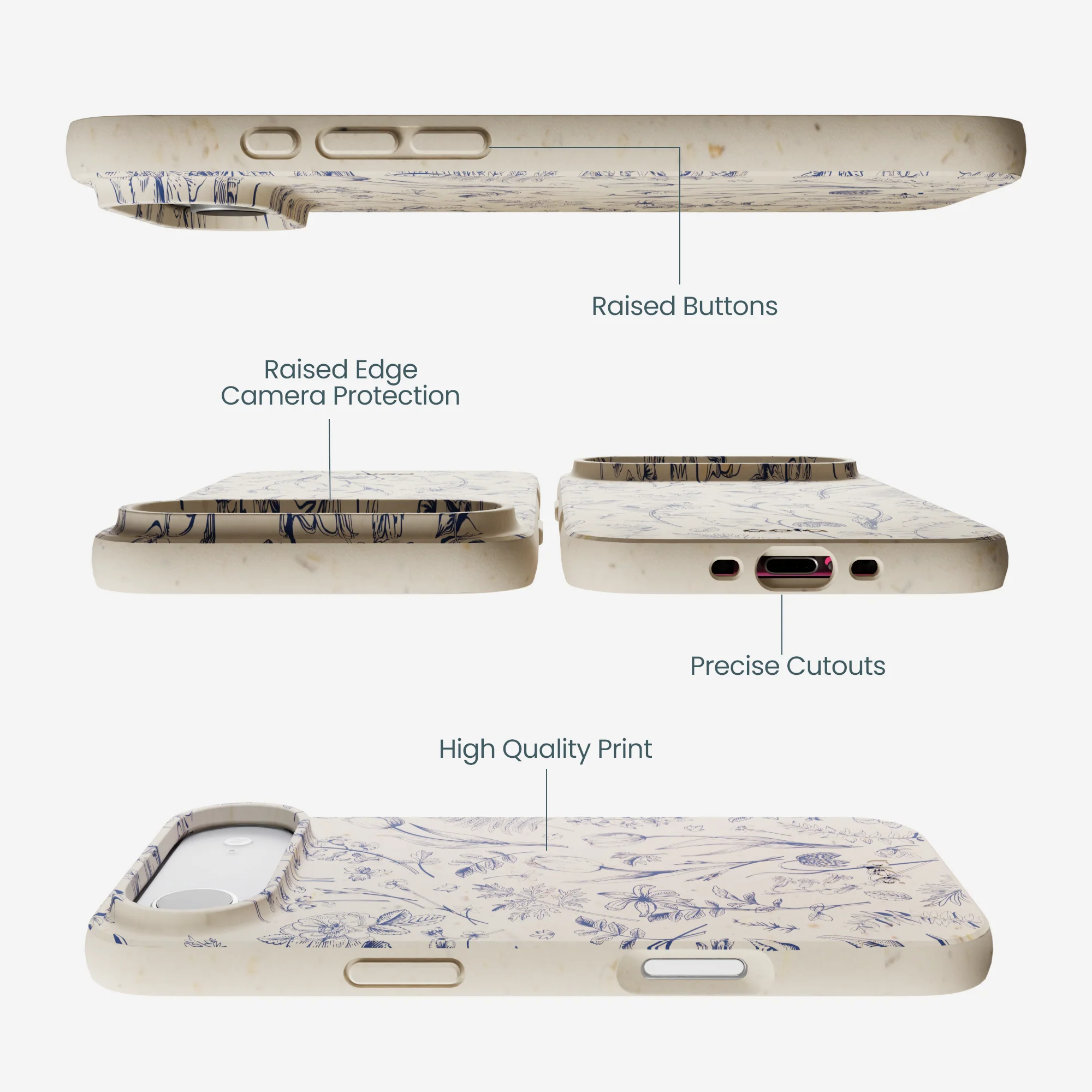 London Fog Indigo Bouquet iPhone Air Case - Image 3