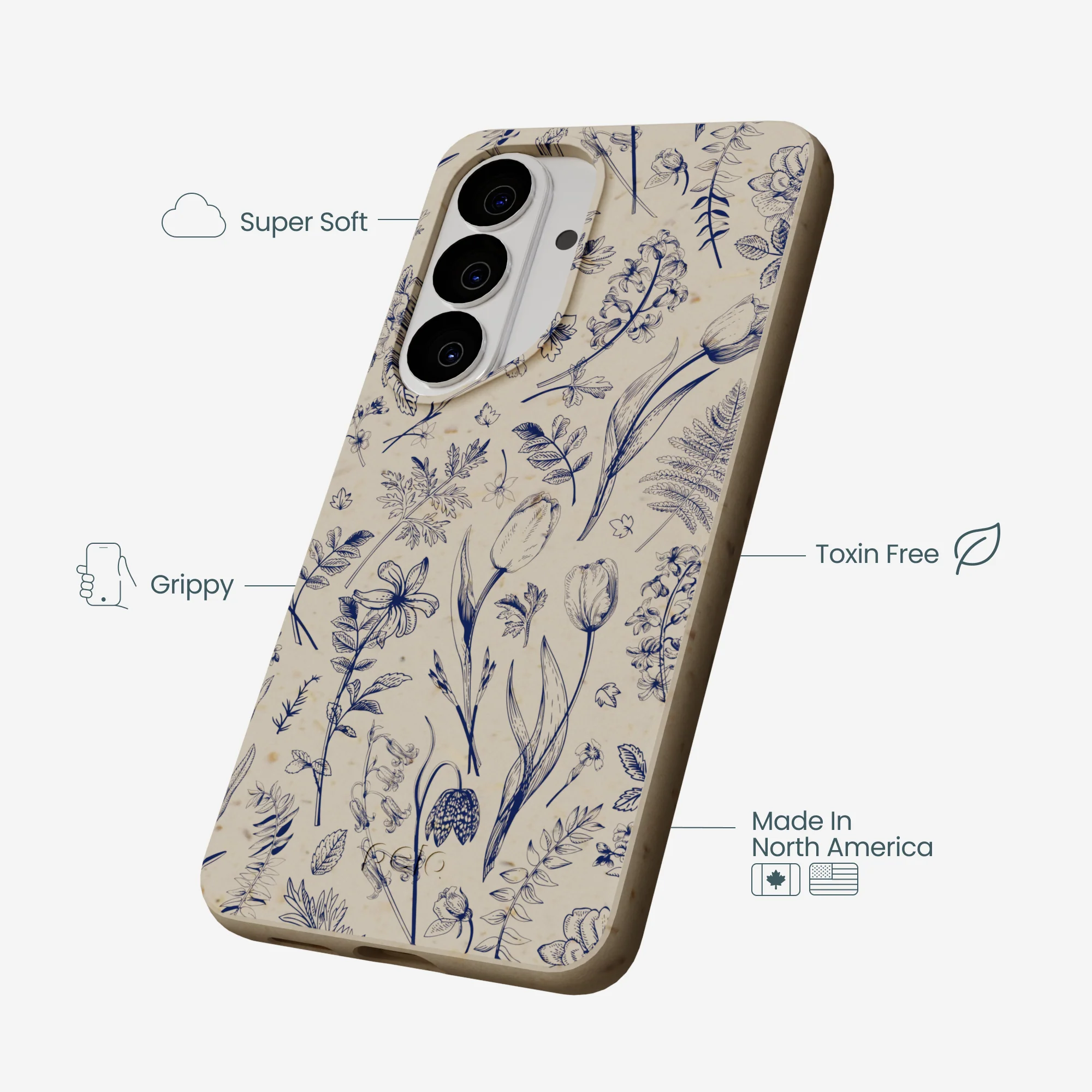 London Fog Indigo Bouquet Samsung Galaxy S26 Case - Image 4