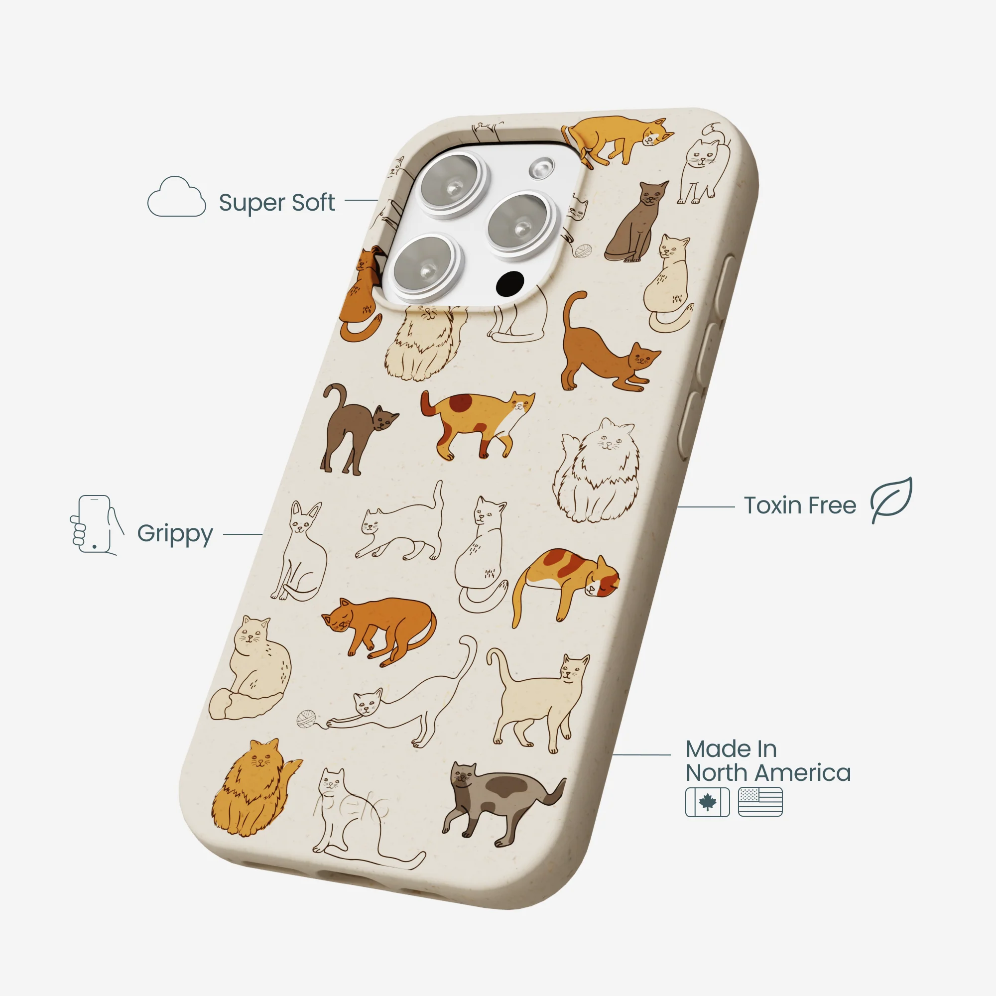 London Fog Kitty Cats iPhone 16 Pro Max Case - Image 4