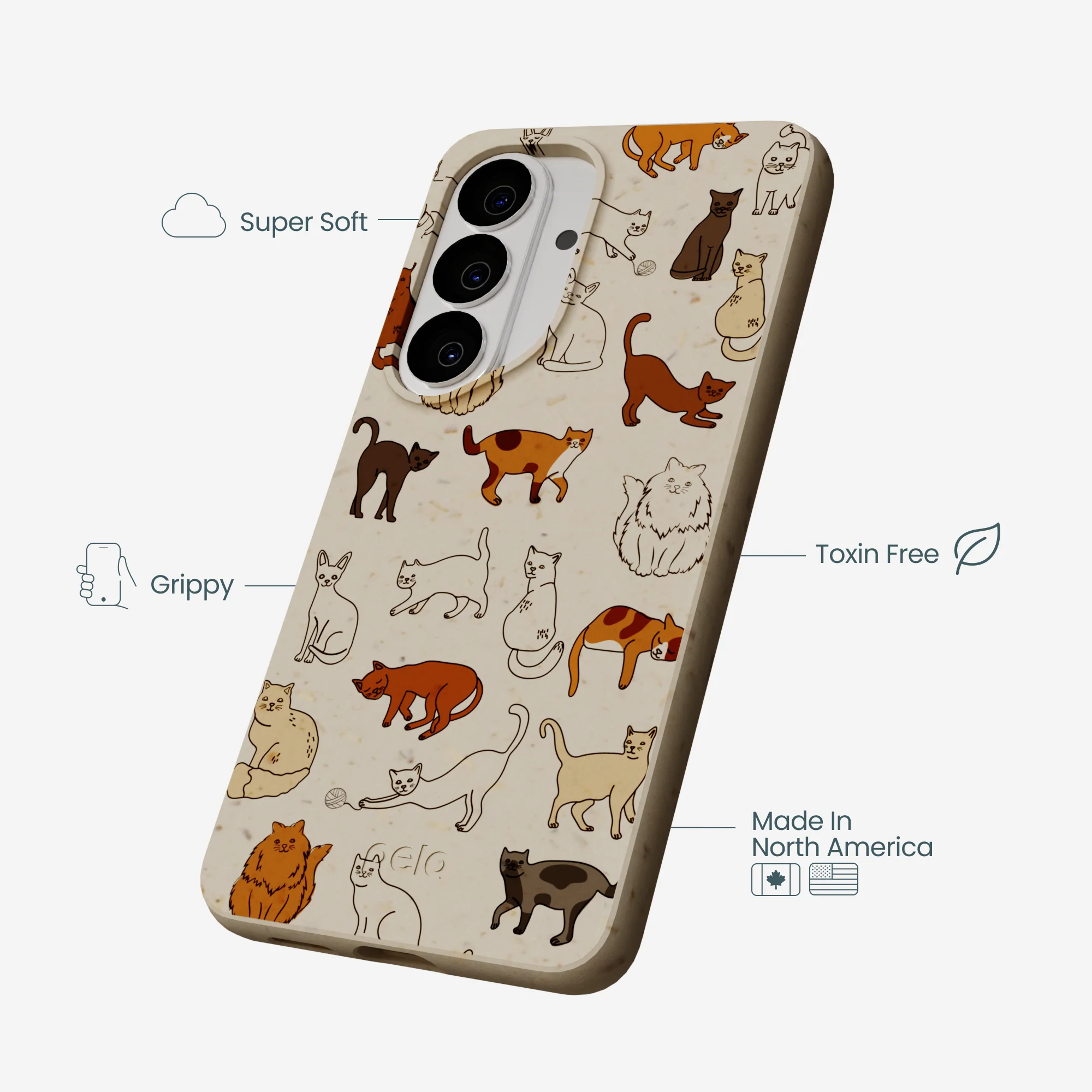 London Fog Kitty Cats Samsung Galaxy S26 Case - Image 3