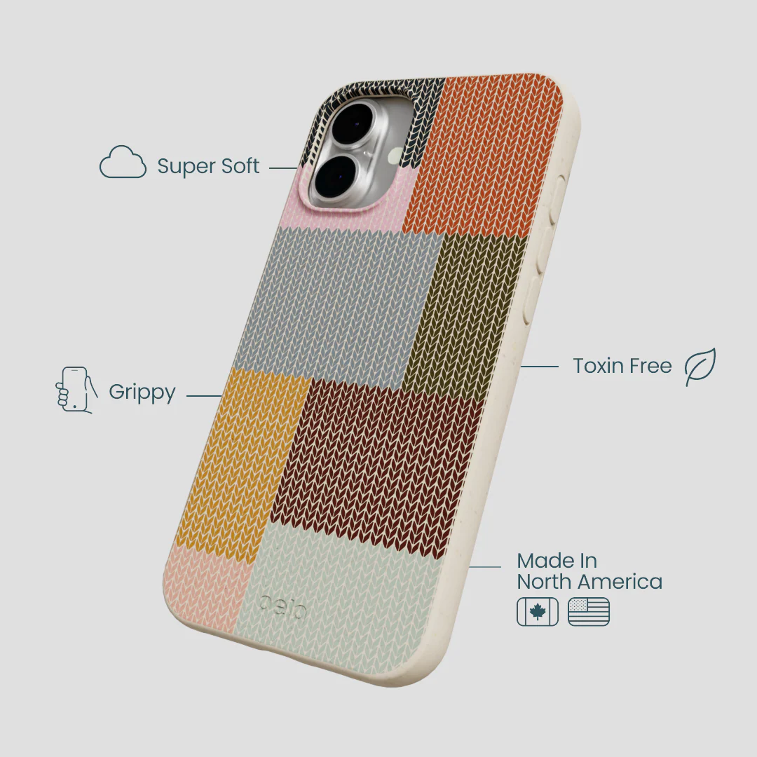 London Fog Knitted Patchwork iPhone 16 Plus Case - Image 4