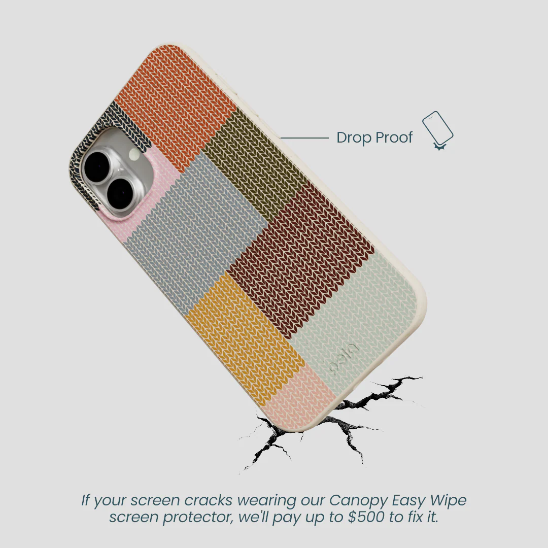 London Fog Knitted Patchwork iPhone 16 Plus Case - Image 5