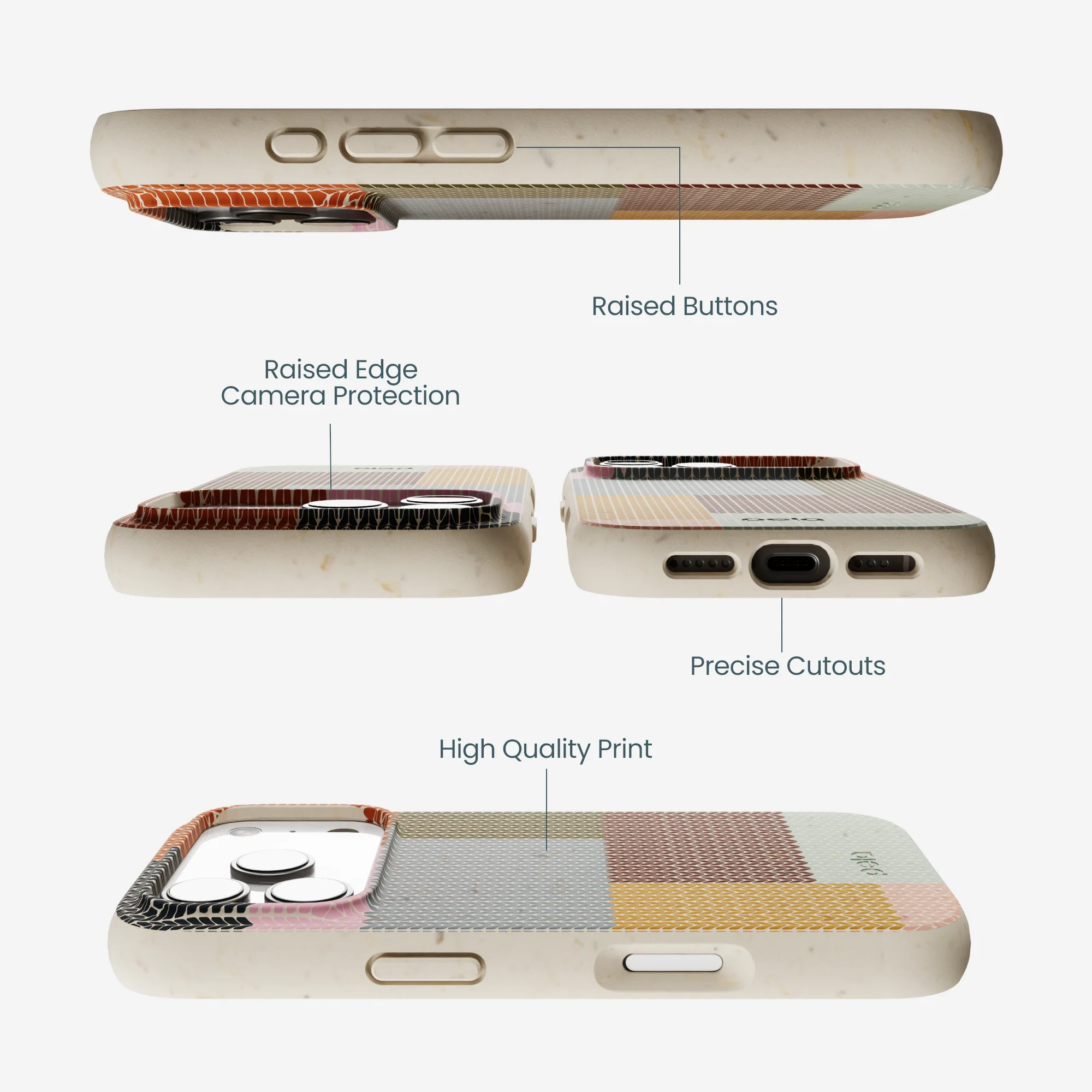 London Fog Knitted Patchwork iPhone 17 Pro Case - Image 3