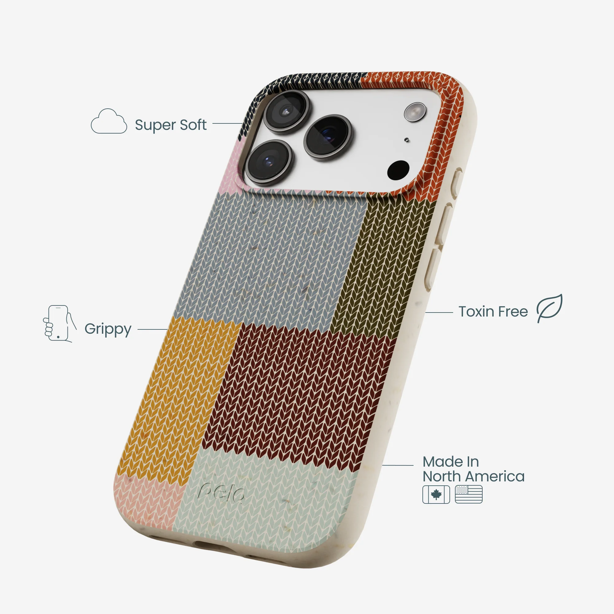 London Fog Knitted Patchwork iPhone 17 Pro Case - Image 4