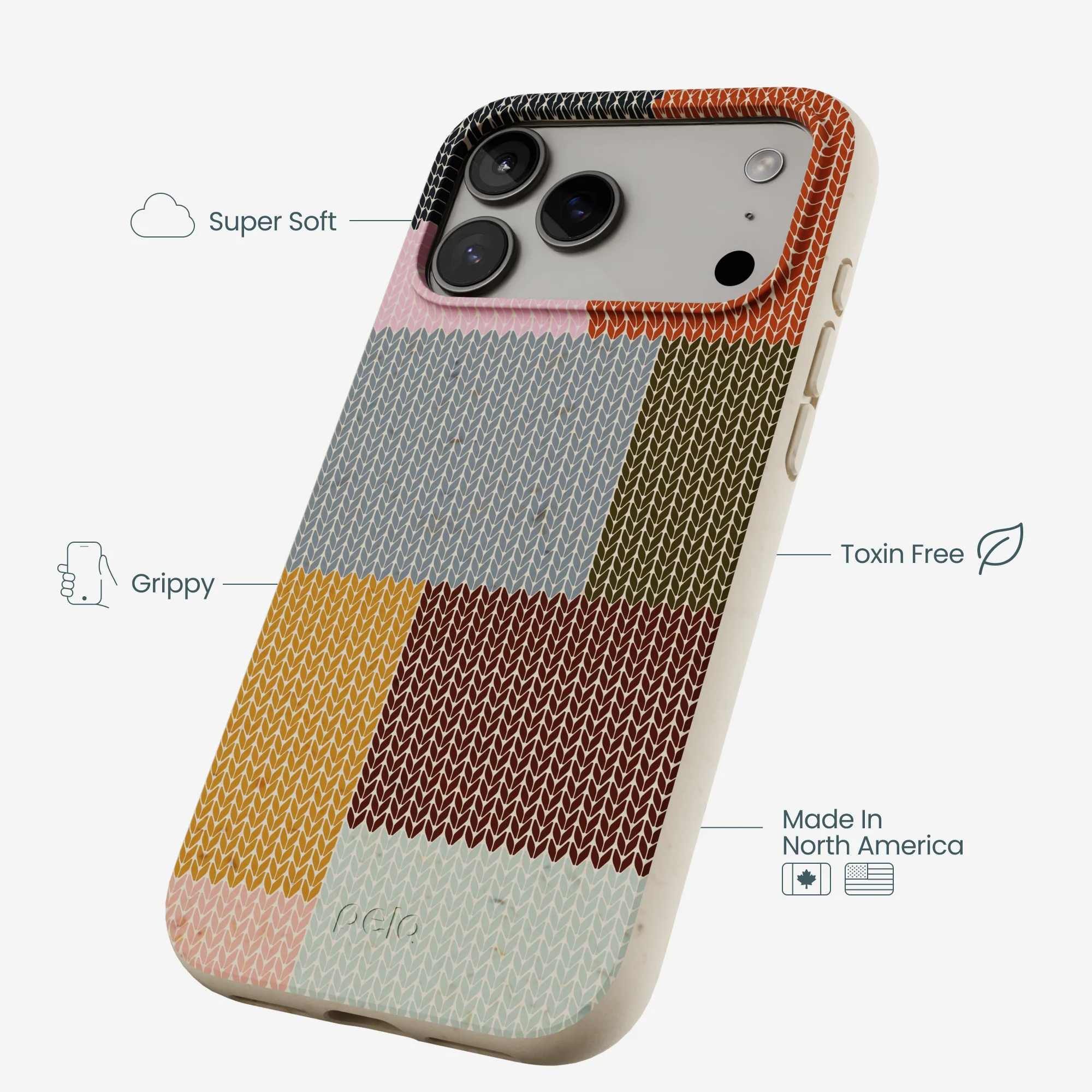 London Fog Knitted Patchwork iPhone 17 Pro Max Case - Image 4