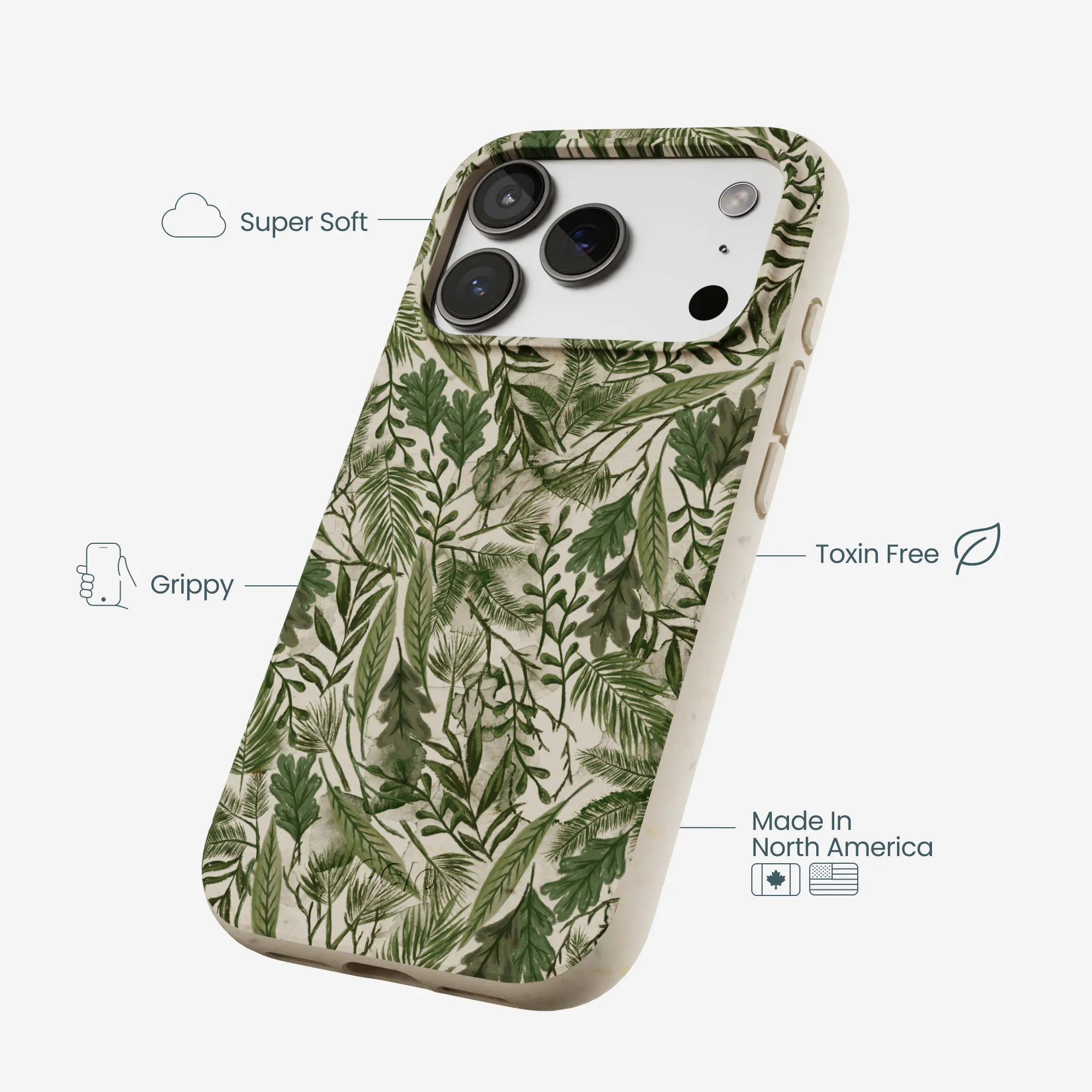 London Fog Leaf Camo iPhone 17 Pro Case - Image 4