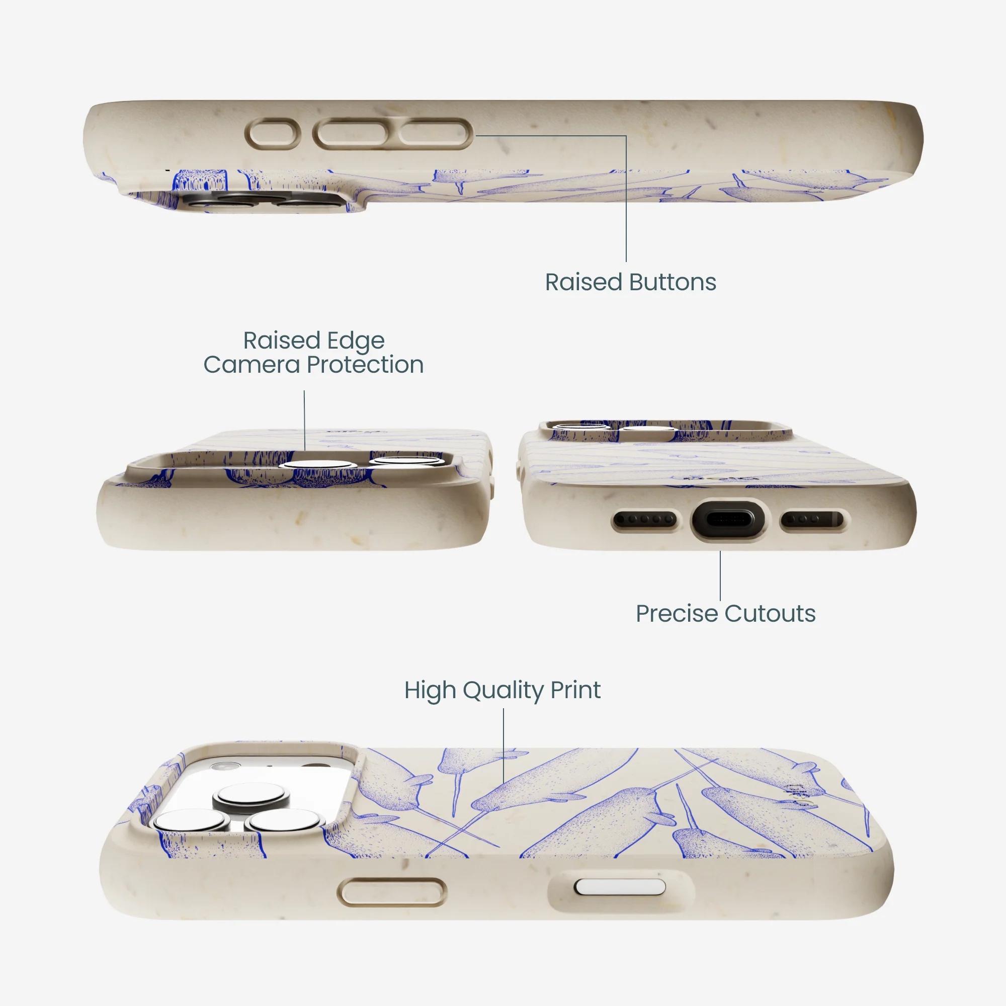 London Fog Magical Narwhal iPhone 17 Pro Case - Image 3