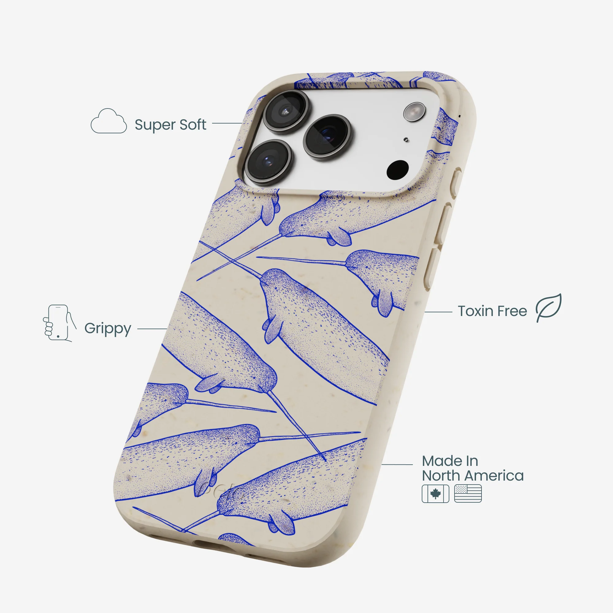 London Fog Magical Narwhal iPhone 17 Pro Case - Image 4