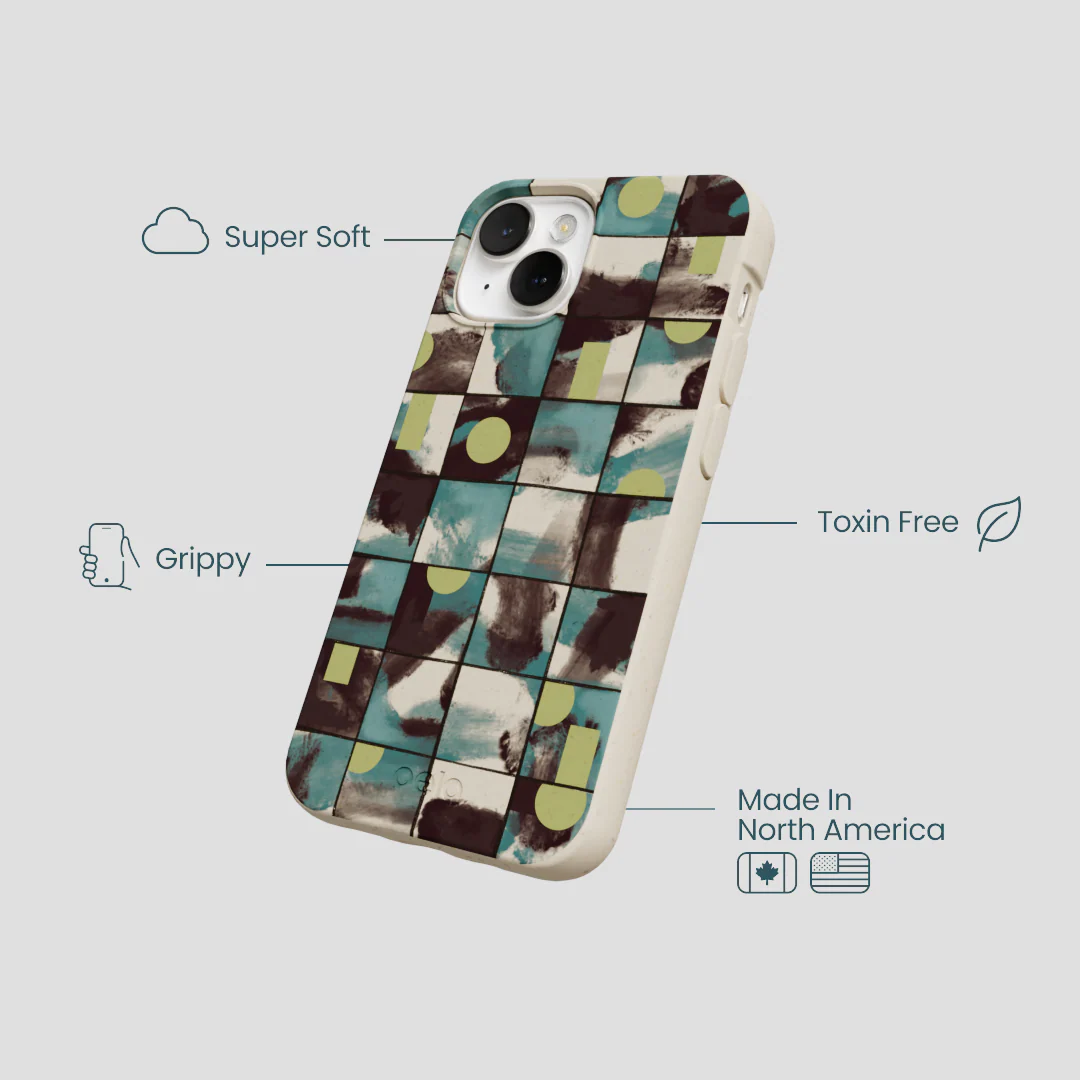 London Fog Mosaic Puzzle iPhone 13 Mini Case - Image 4