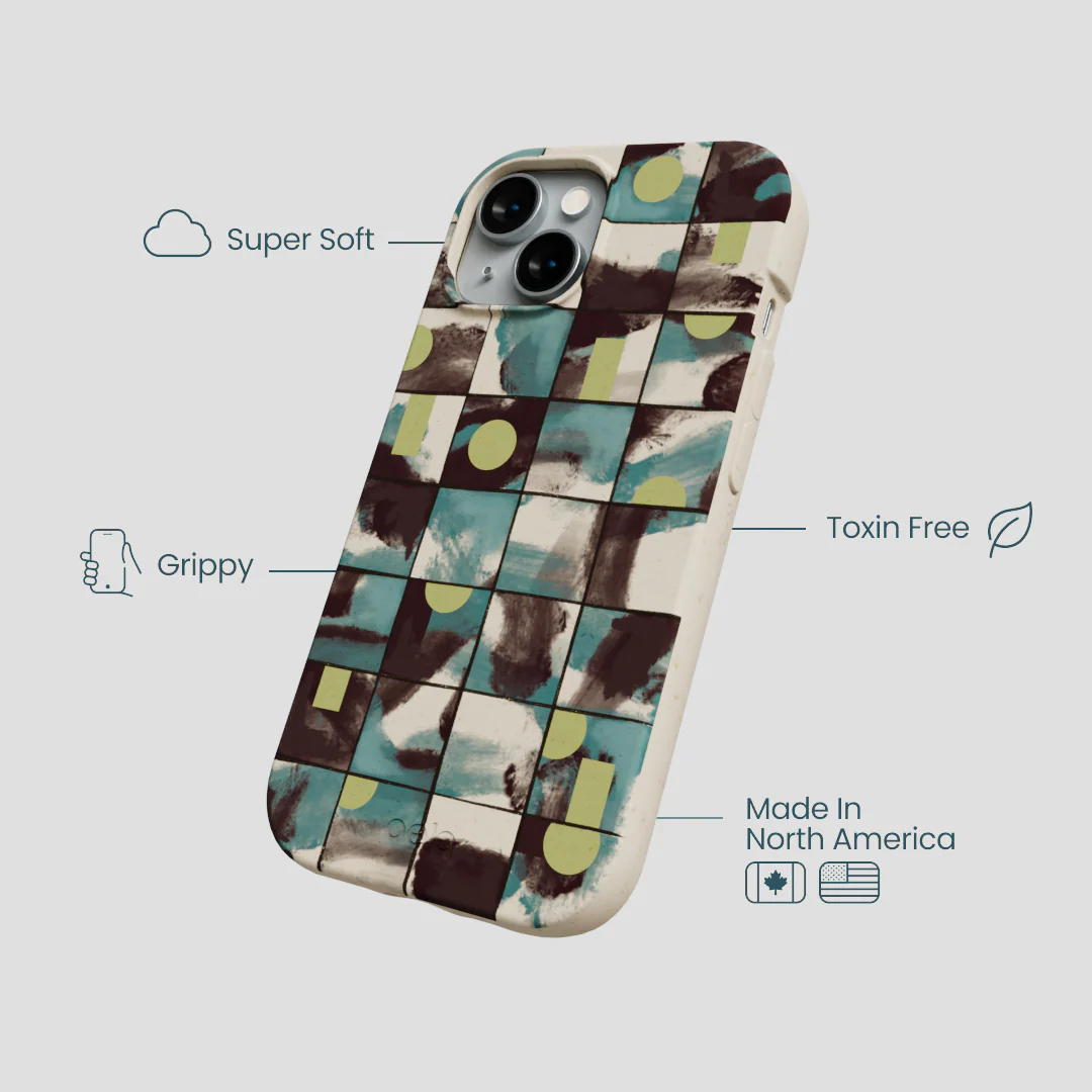 London Fog Mosaic Puzzle iPhone 14 Case - Image 4