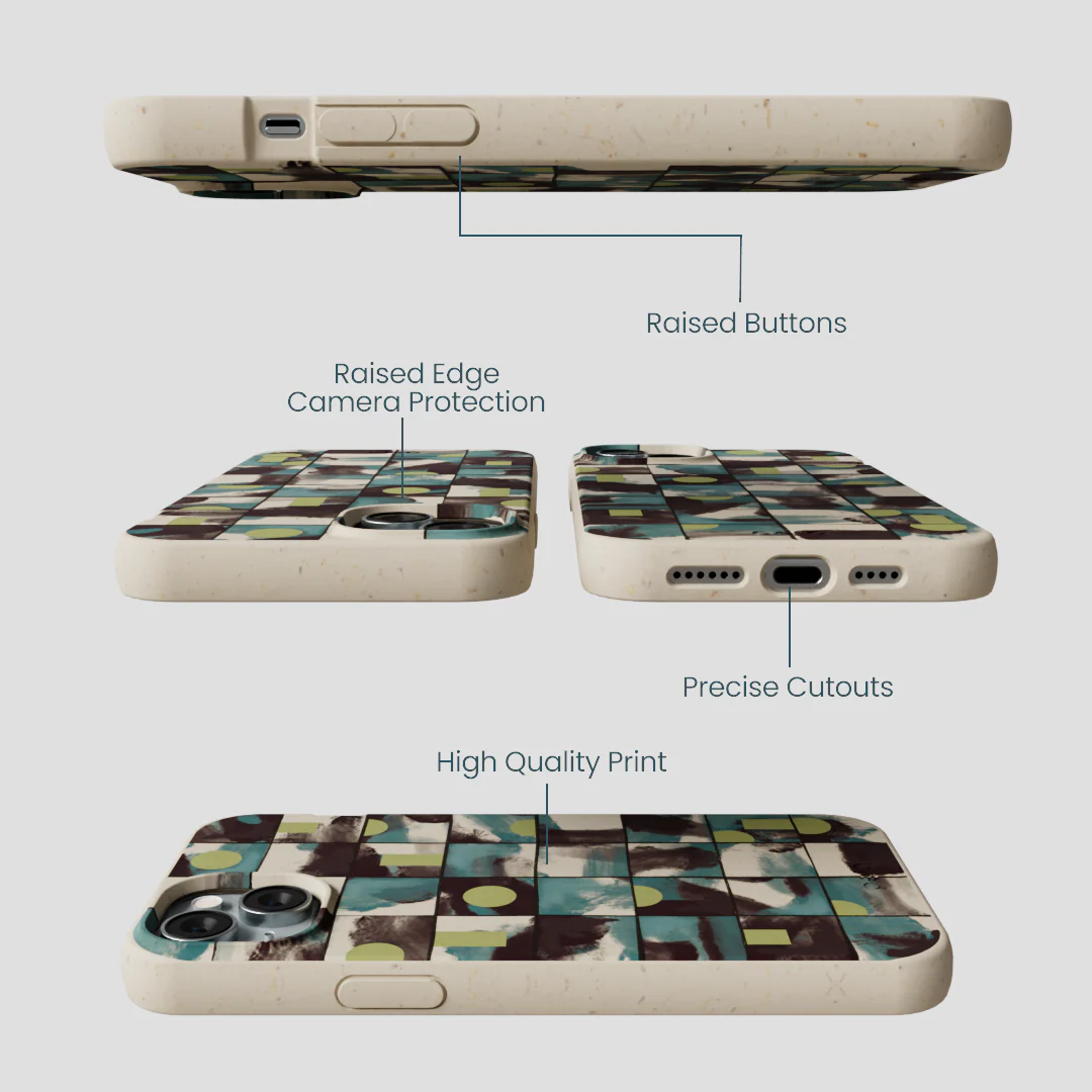 London Fog Mosaic Puzzle iPhone 14 Plus Case - Image 3