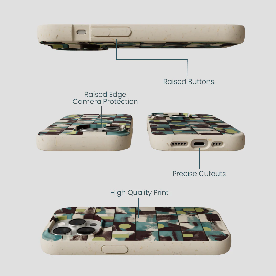 London Fog Mosaic Puzzle iPhone 14 Pro Case - Image 3