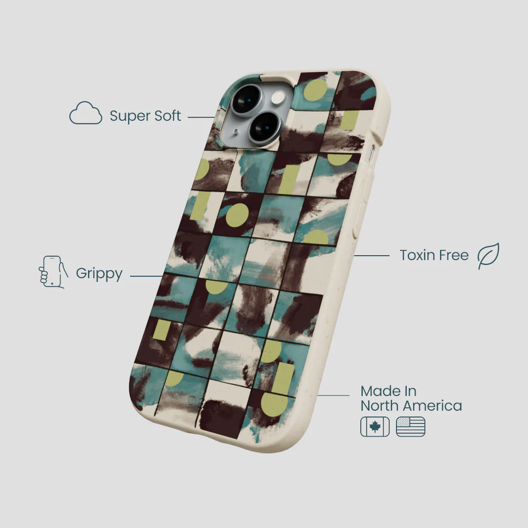 London Fog Mosaic Puzzle iPhone 15 Case - Image 4