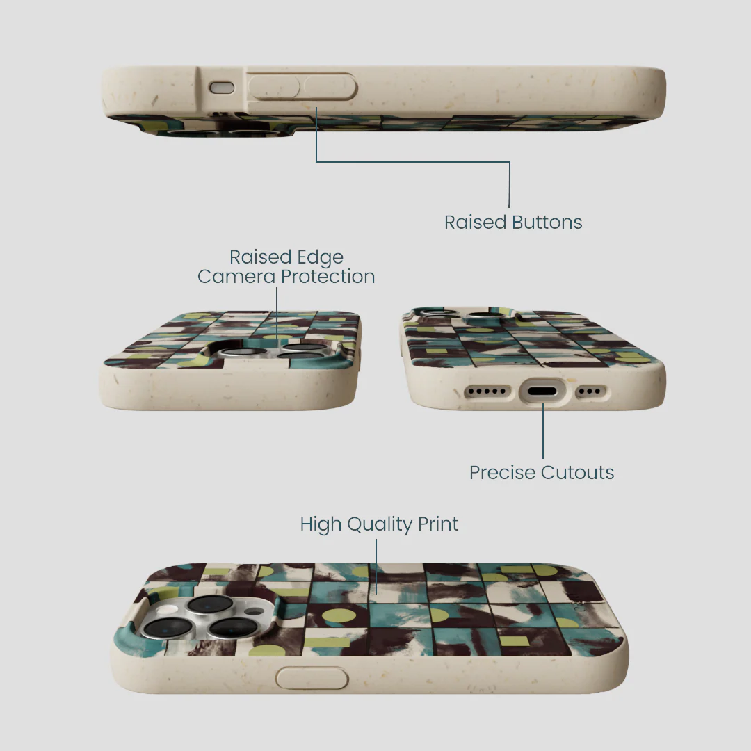 London Fog Mosaic Puzzle iPhone 15 Pro Case - Image 3